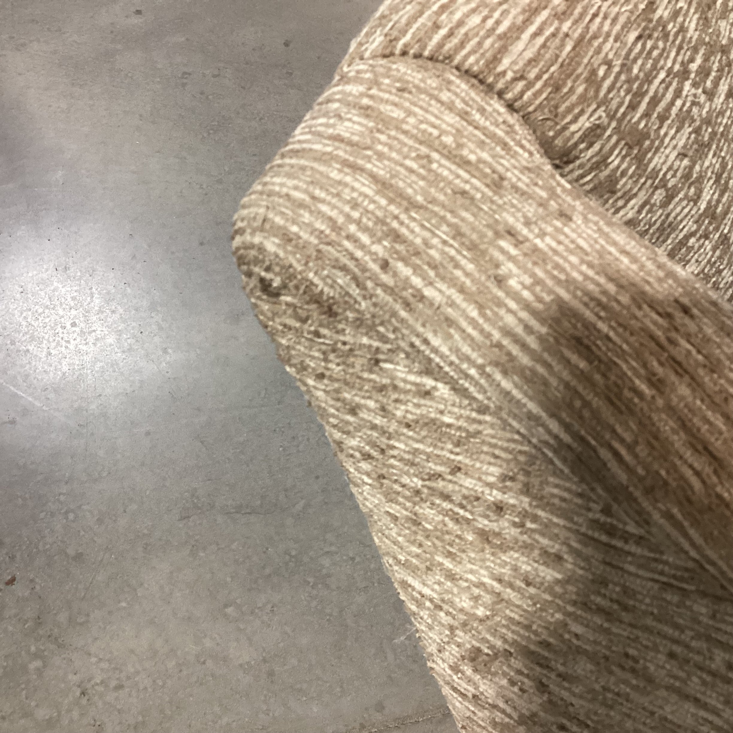 Pearson Heritage Home Group Tan & Cream Texture Woven Slope Arm Swivel Chair 32"x 38"x 34"