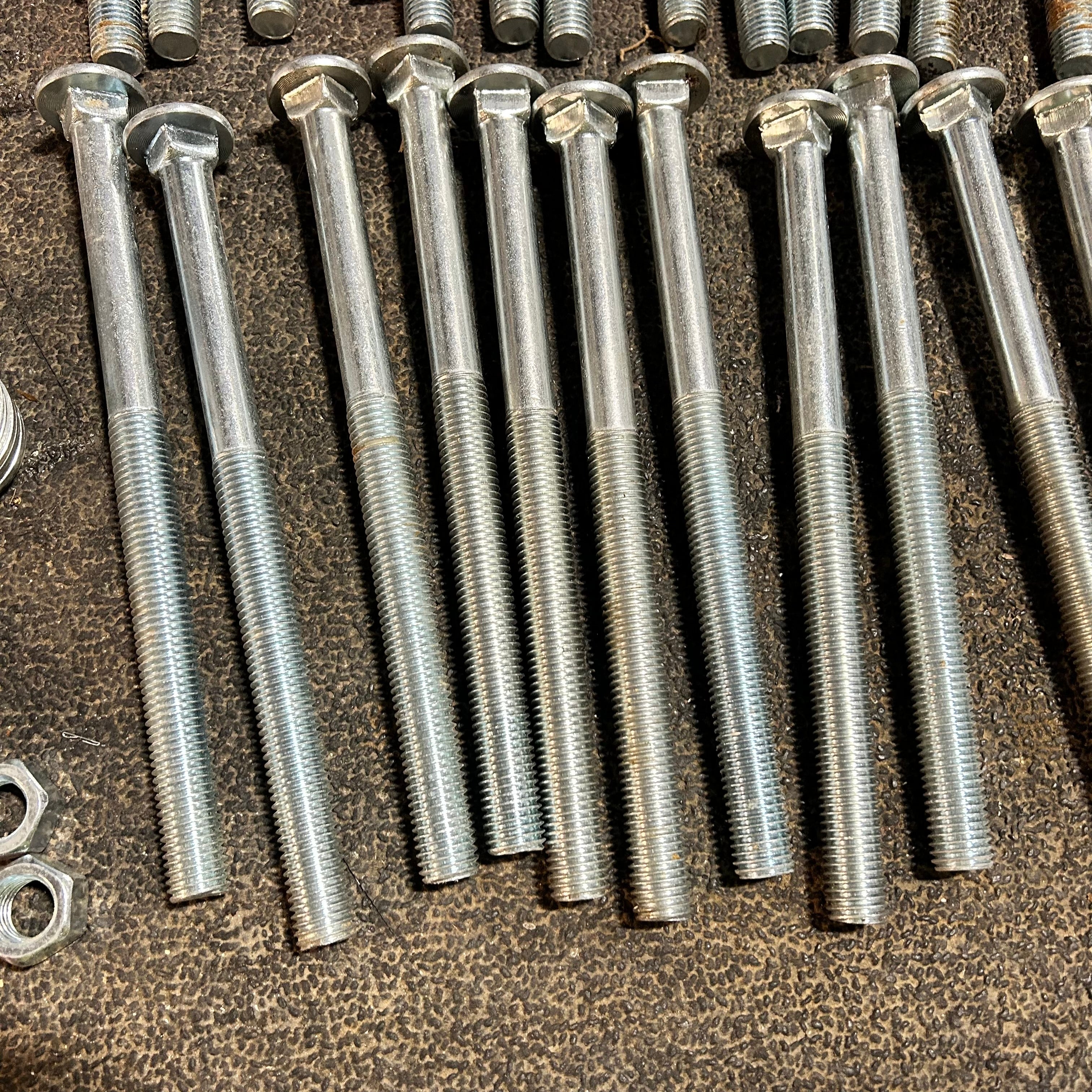 Large Carriage Bolts 15- 3/4 X 11" & 22- 7 3/4