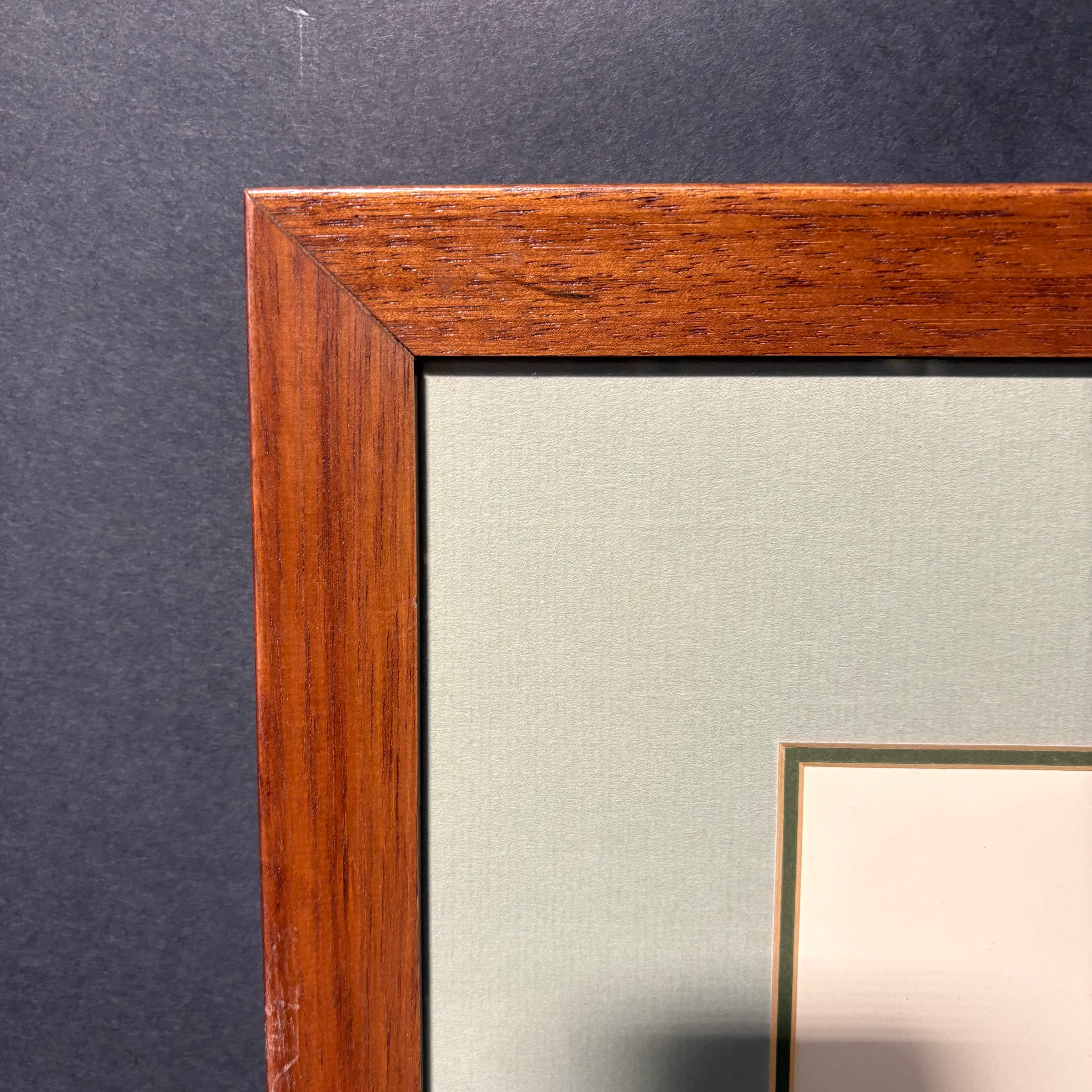 Georg D. Ehret Rosa Mundi Floral Print Framed Wall Decor 16” x 21”