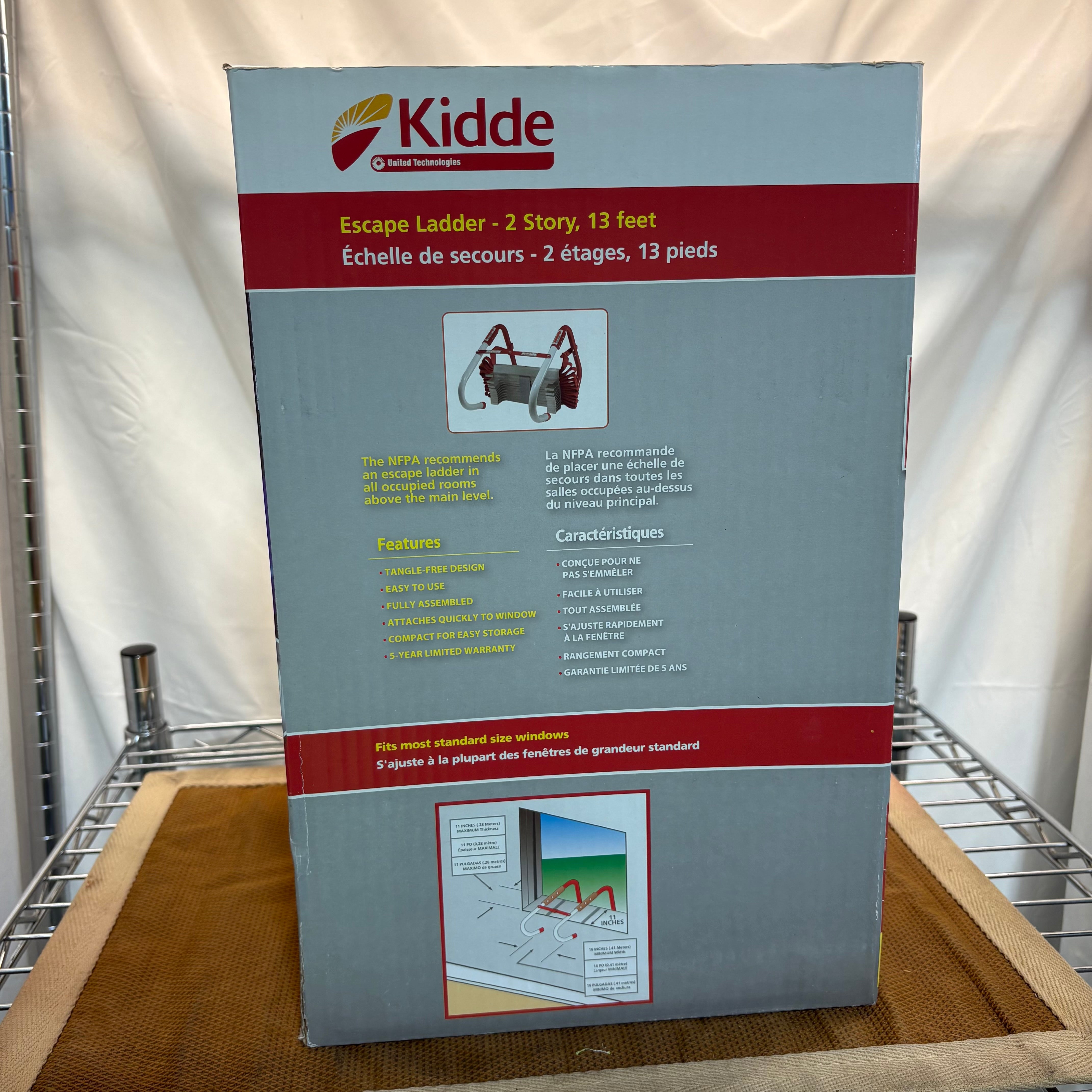 KIDDE Emergency Escape Ladder 2 Stories, 13 Feet