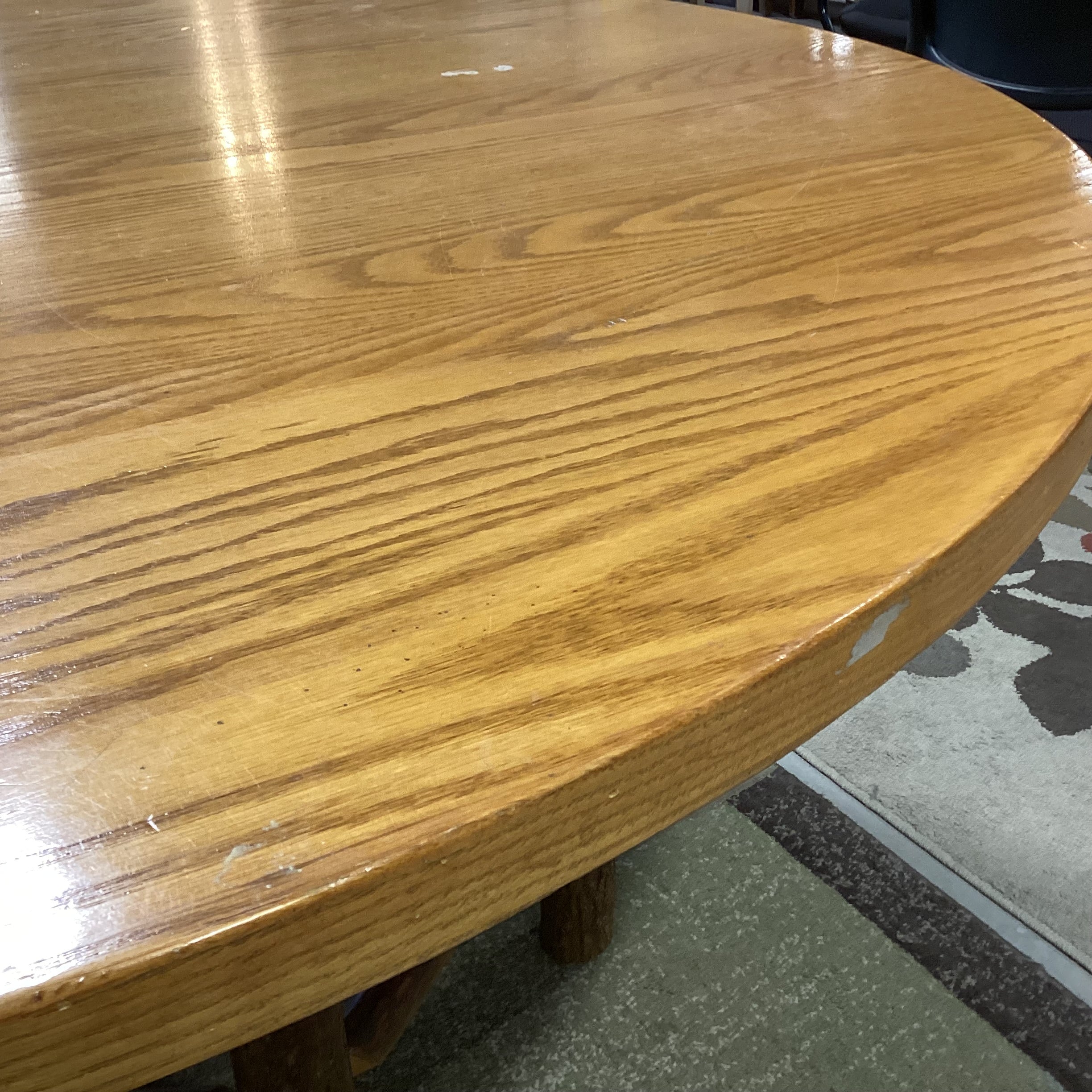 Old Hickory Round Wood & Hickory Log Dining Table 60" Diameter x 30"