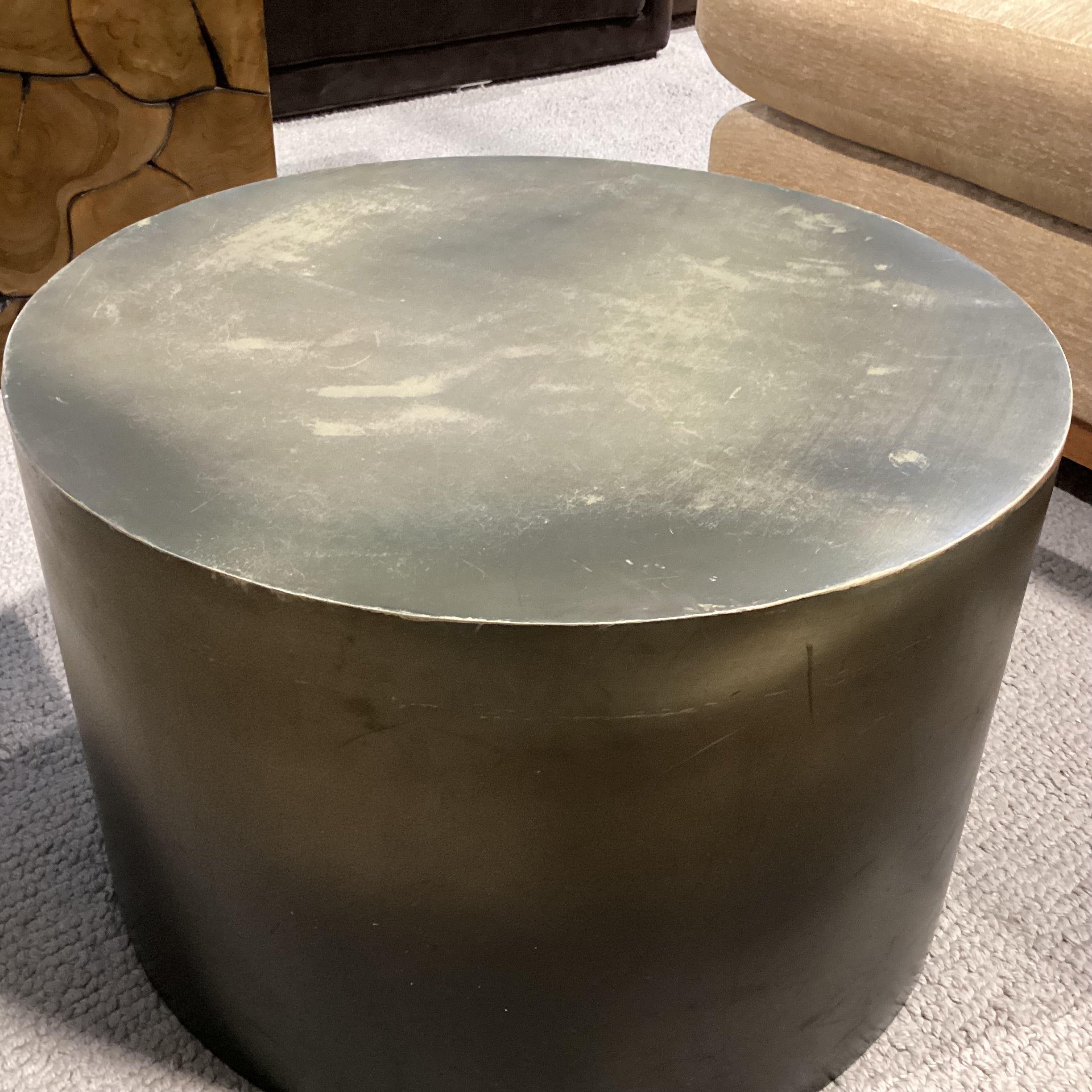 Four Hands Cameron Ombre Gold & Iron Bunching Accent Table 25" Diameter x 16.5"