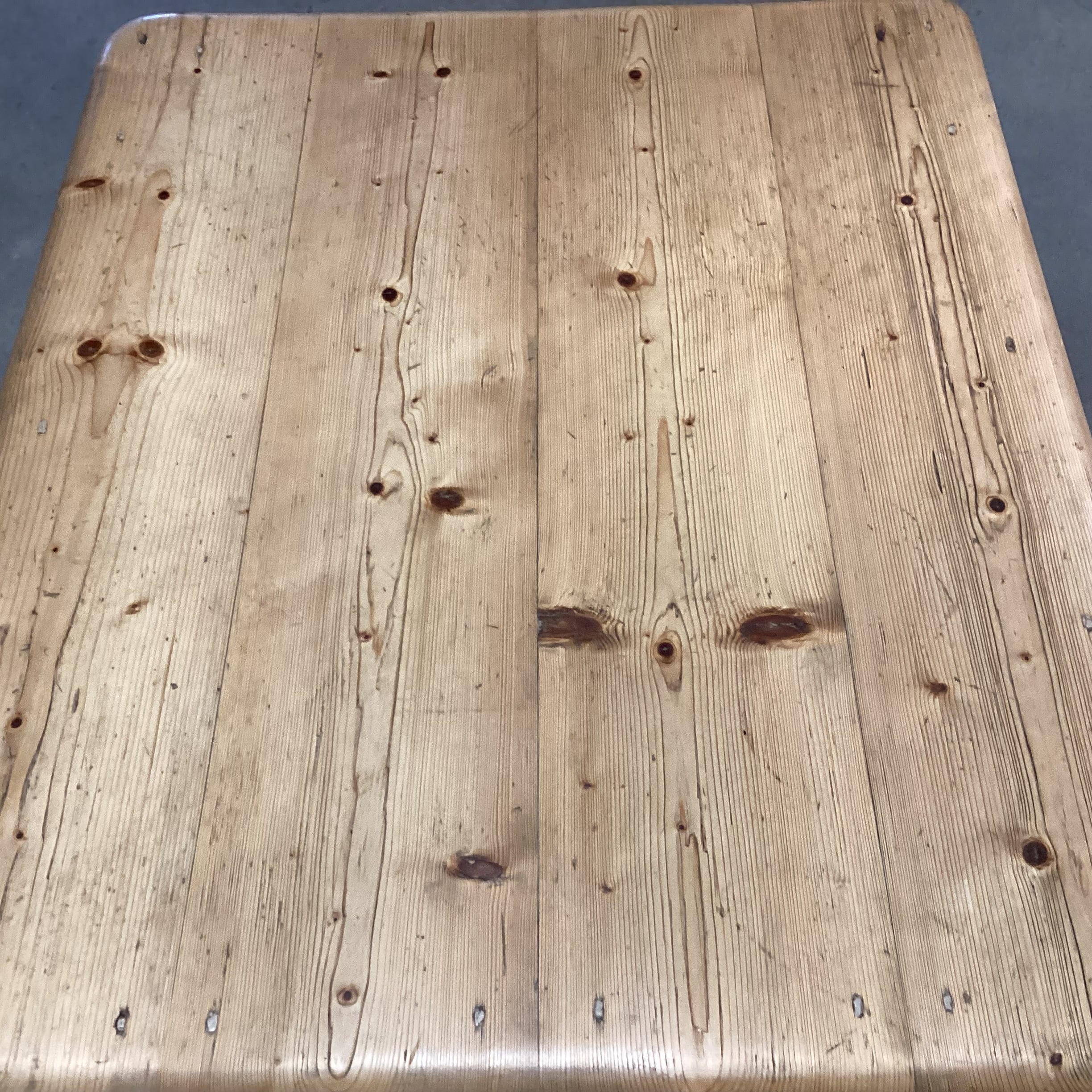Natural & Black Distressed Pine 1 Drawer Coffee Table 42.5"x 35"x 21.5"