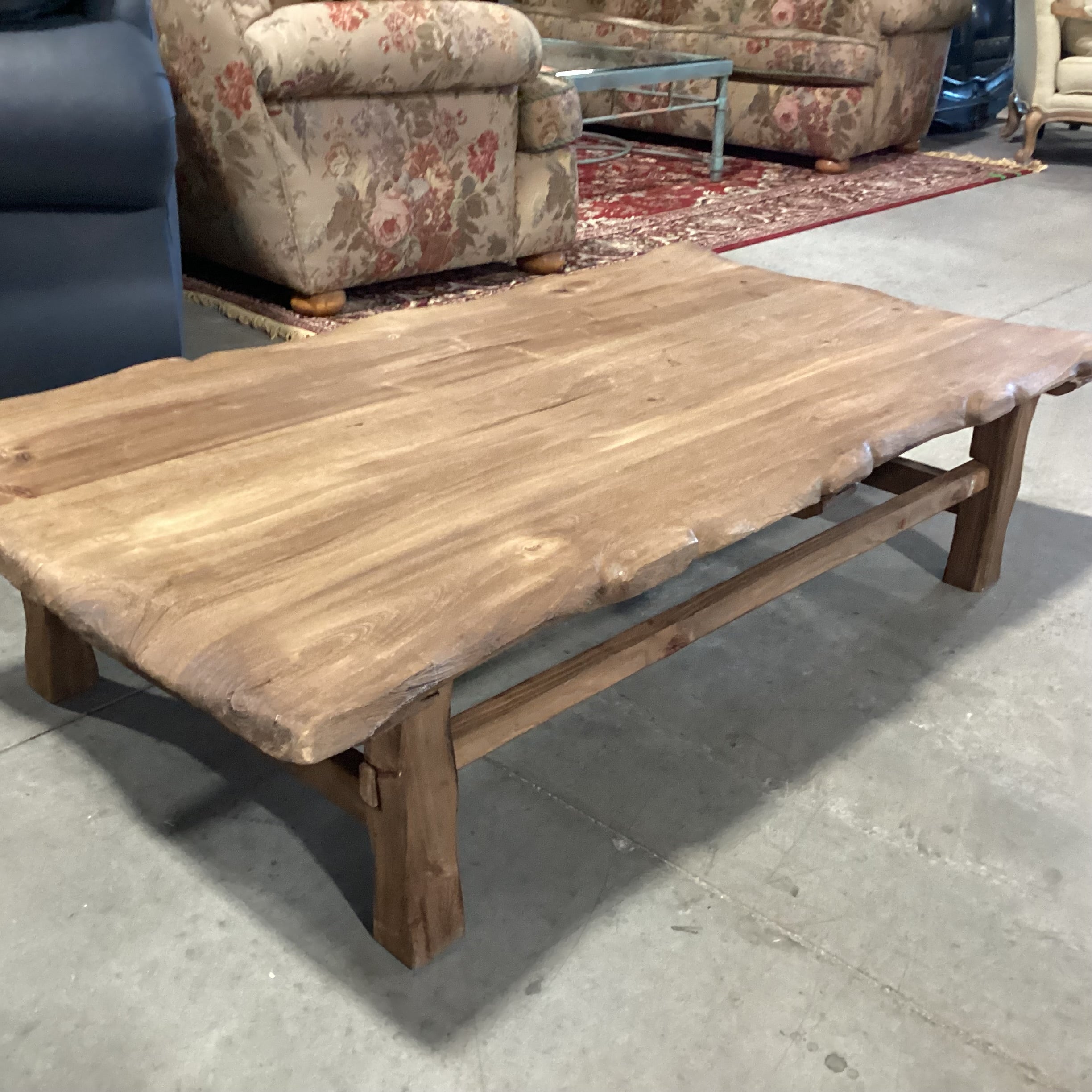 Rustic Wood Coffee Table 55"x 30"x 14"