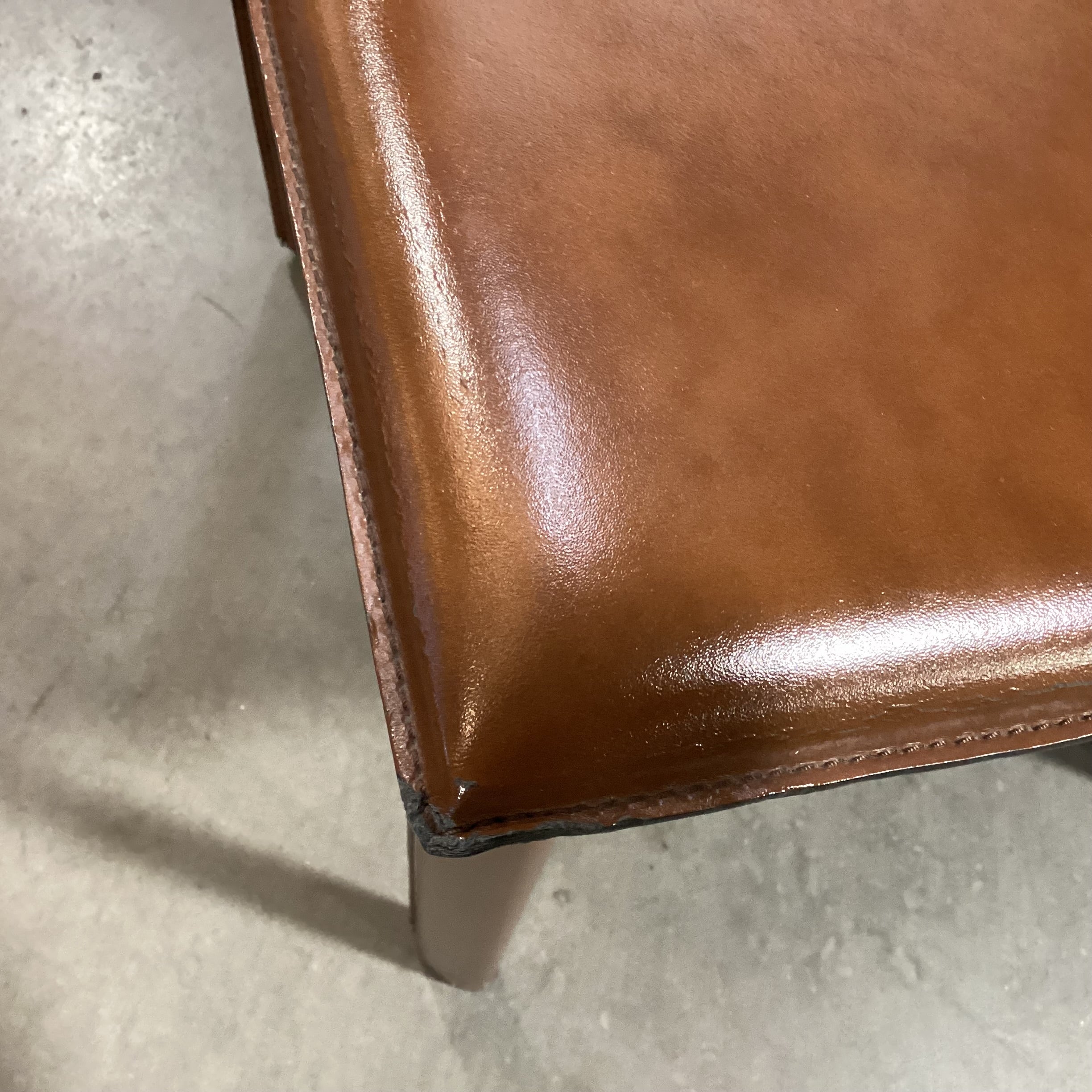 Modern Leather Wrapped Dining Chair 18.5"x 20"x 33.5"