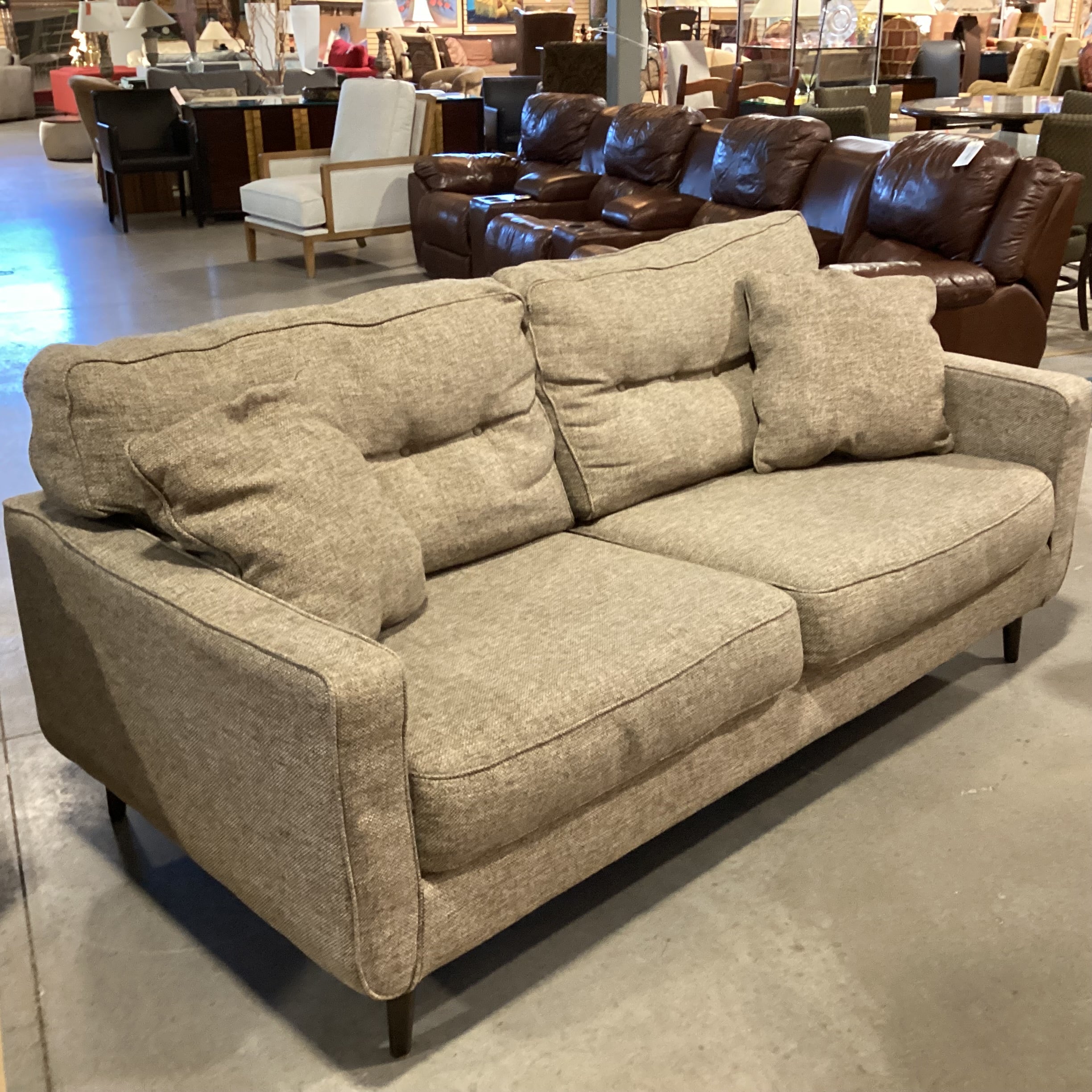 Ashley Furniture Dahra Brown Heather Woven Sofa 80"x 38"x 36"