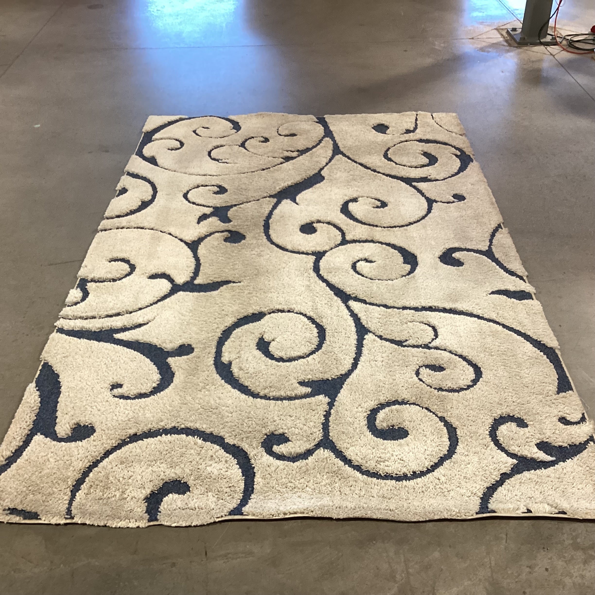Safavieh Beige Blue Florida Shag Rug 6'x 9'
