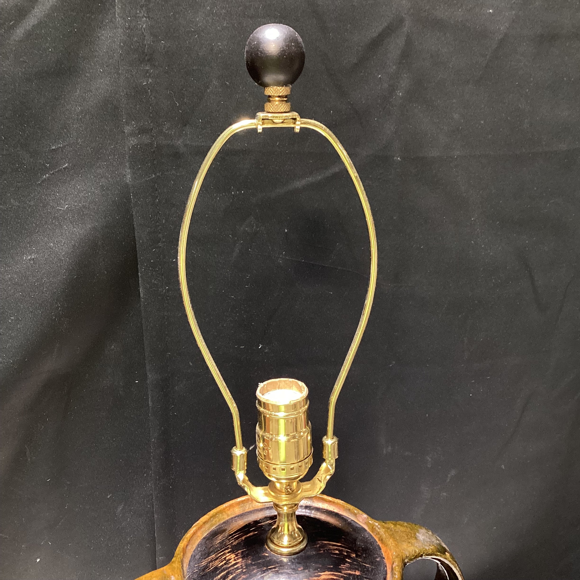 Rustic Pottery Jar Table Lamp 11" x 23.5"