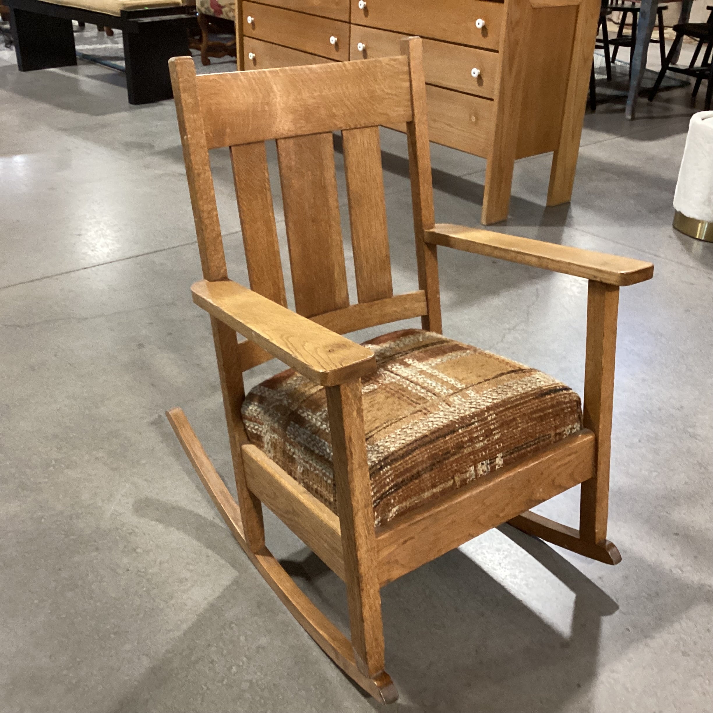 Antique Mission Style Oak Rocking Chair 26"x 32"x 35"