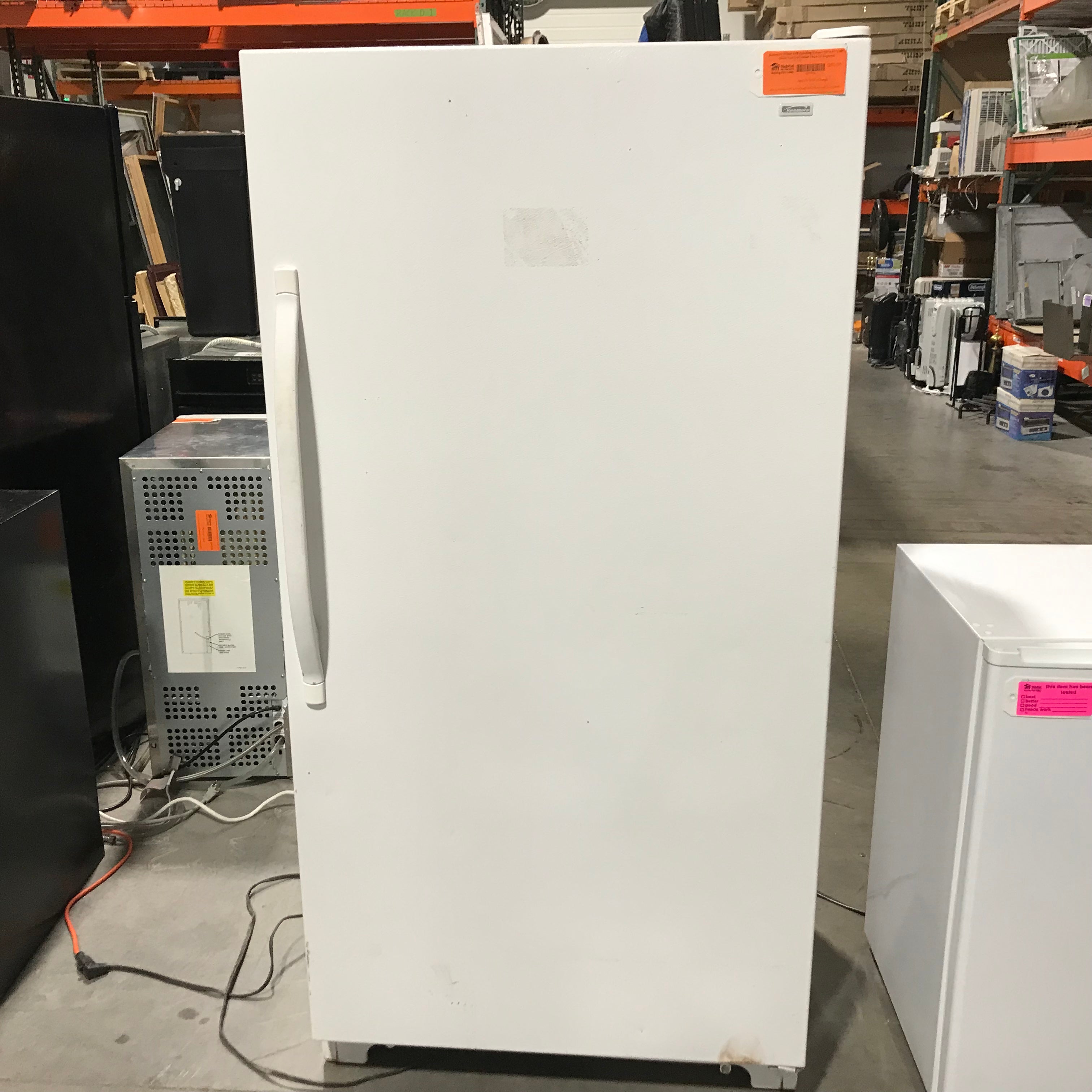 Kenmore White Self-Standing Freezer 32"x 27"x 65" (Does Not Get Colder Than 32 Degrees)