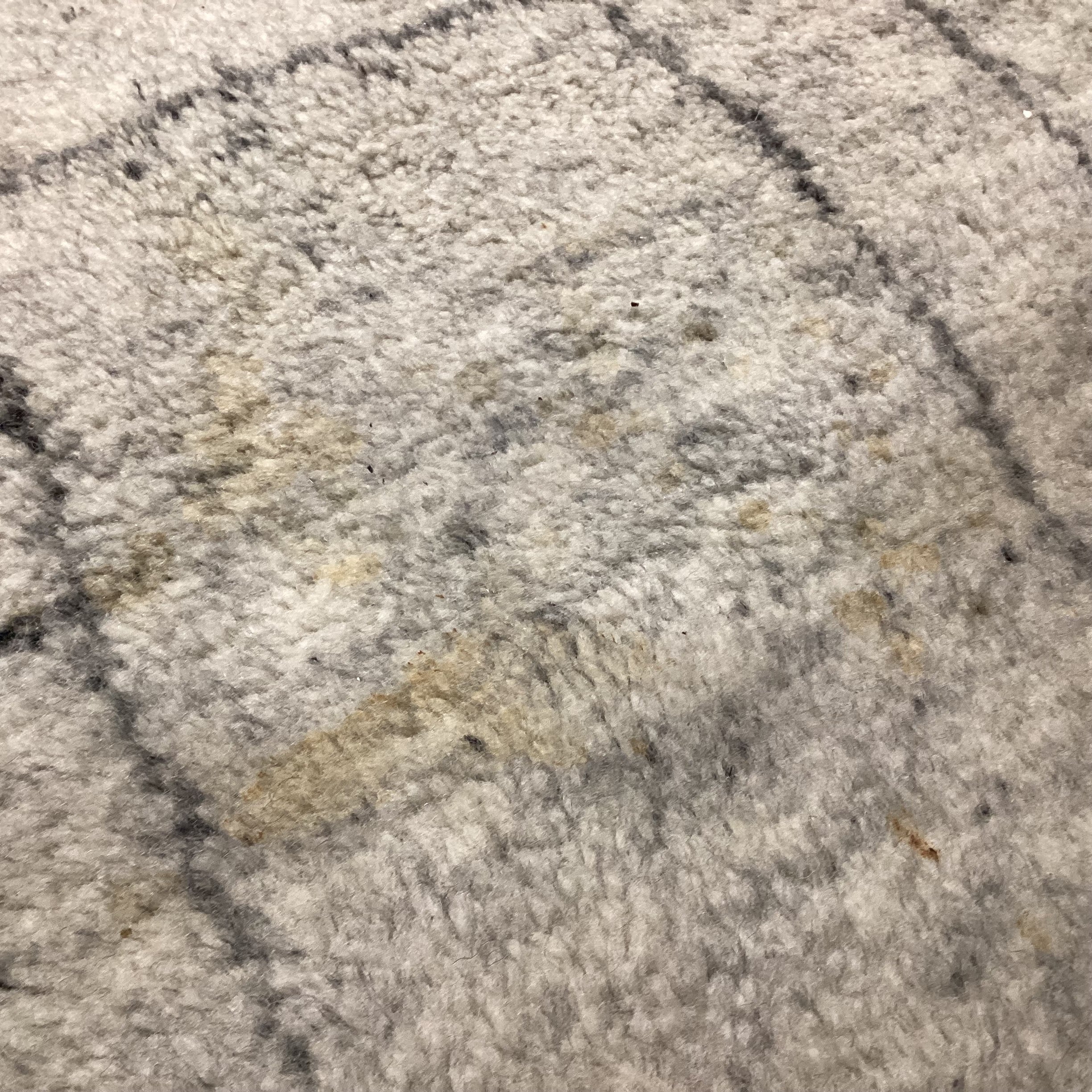 Cream & Grey Hand Woven Wool Rug 12'x 15'
