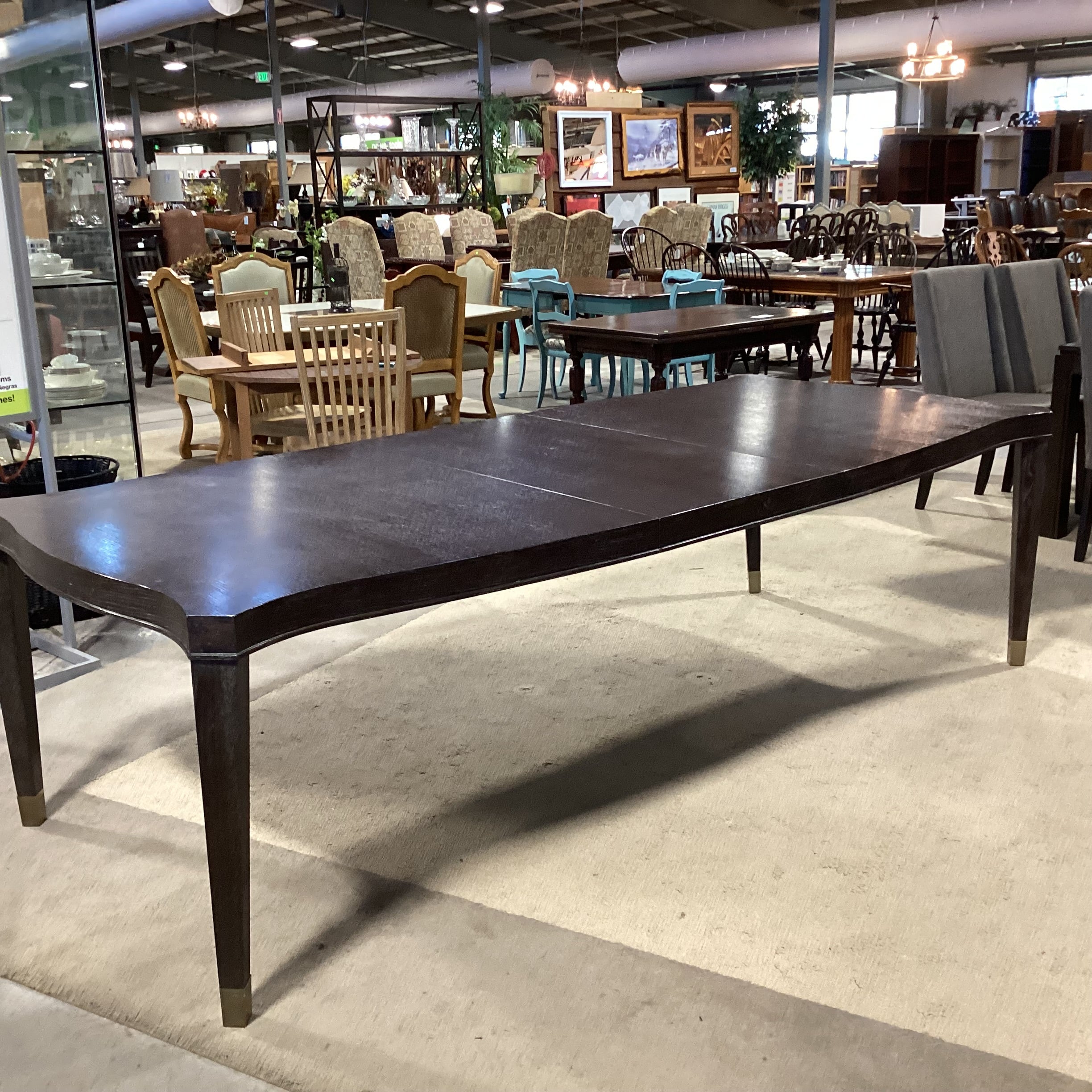 Bernhardt Clarendon Collection Ash Solids & Quartered White Oak Veneers 1 Leaf Dining Table 79" to 103"x 47"x 30"