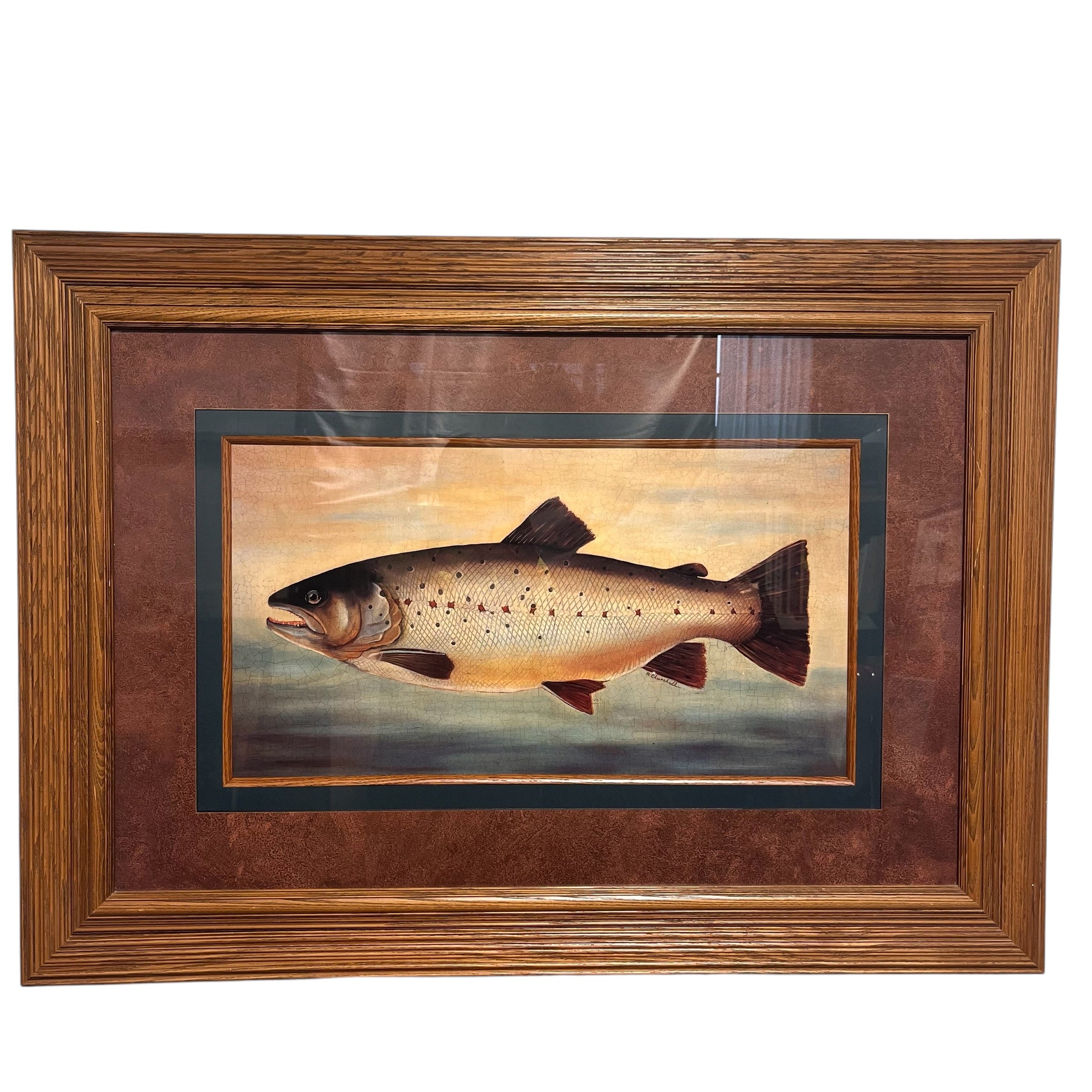 Alexandra Churchill "Brown Trout" Print on Paper Wall Decor; 43"x 31"