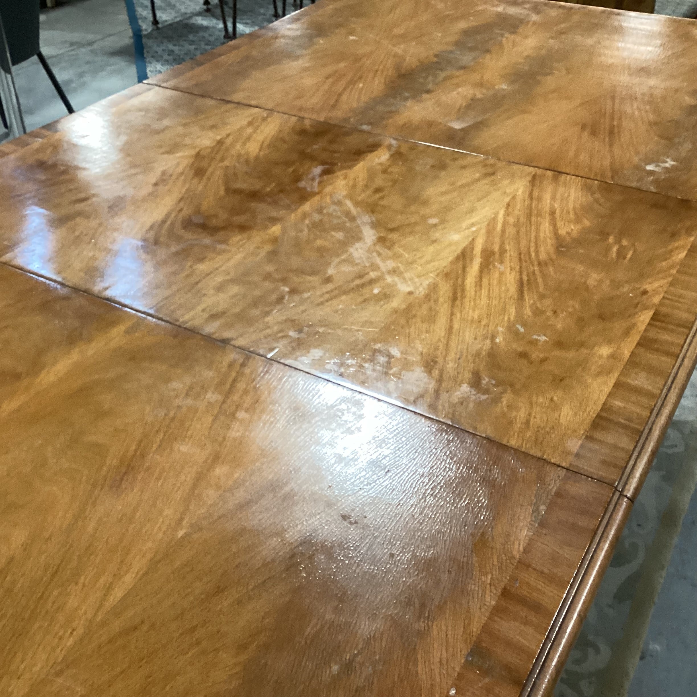 Ornate Carved Wood 1 Leaf Dining Table 72" to 97"x 45"x 30"