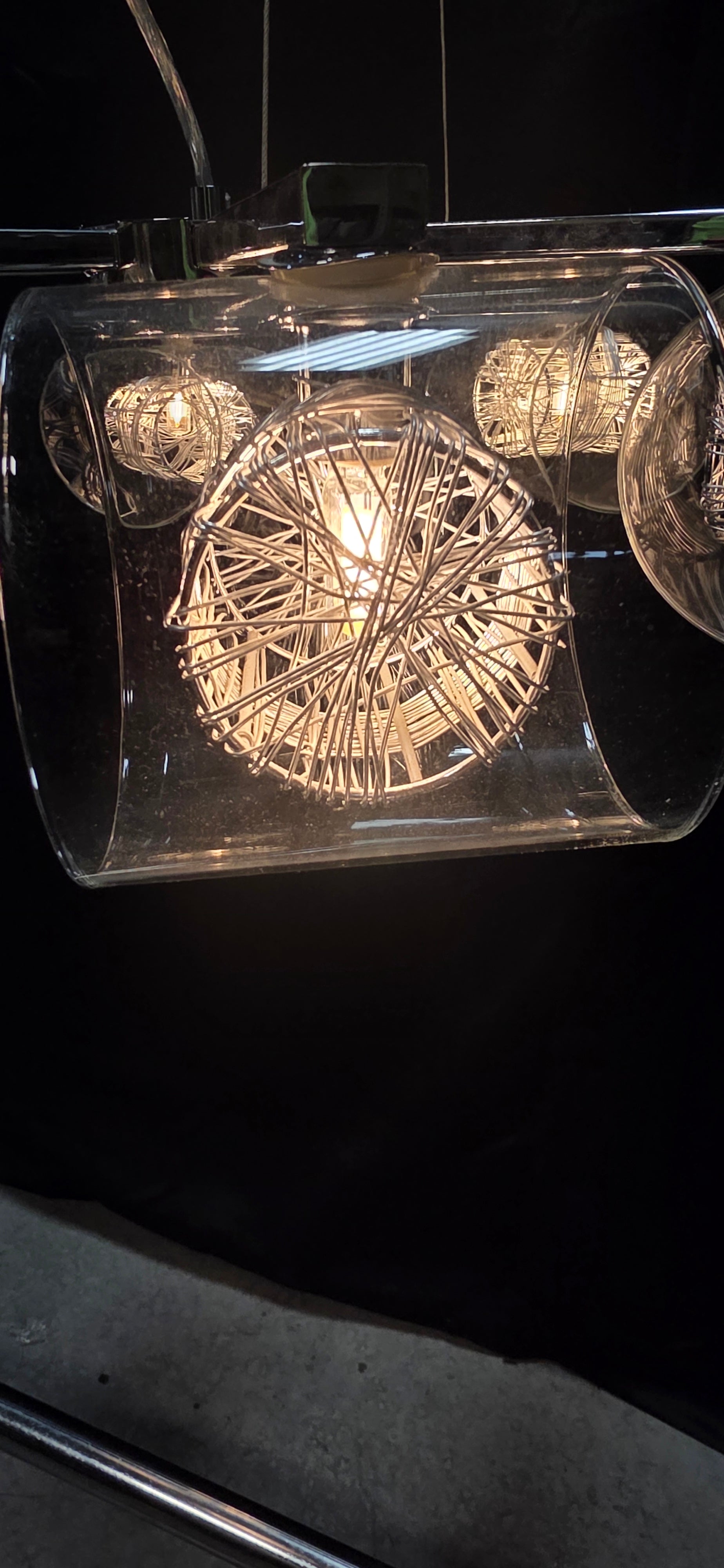 George Kovacs 6 Light Chrome Chandelier 25" diameter x 28"