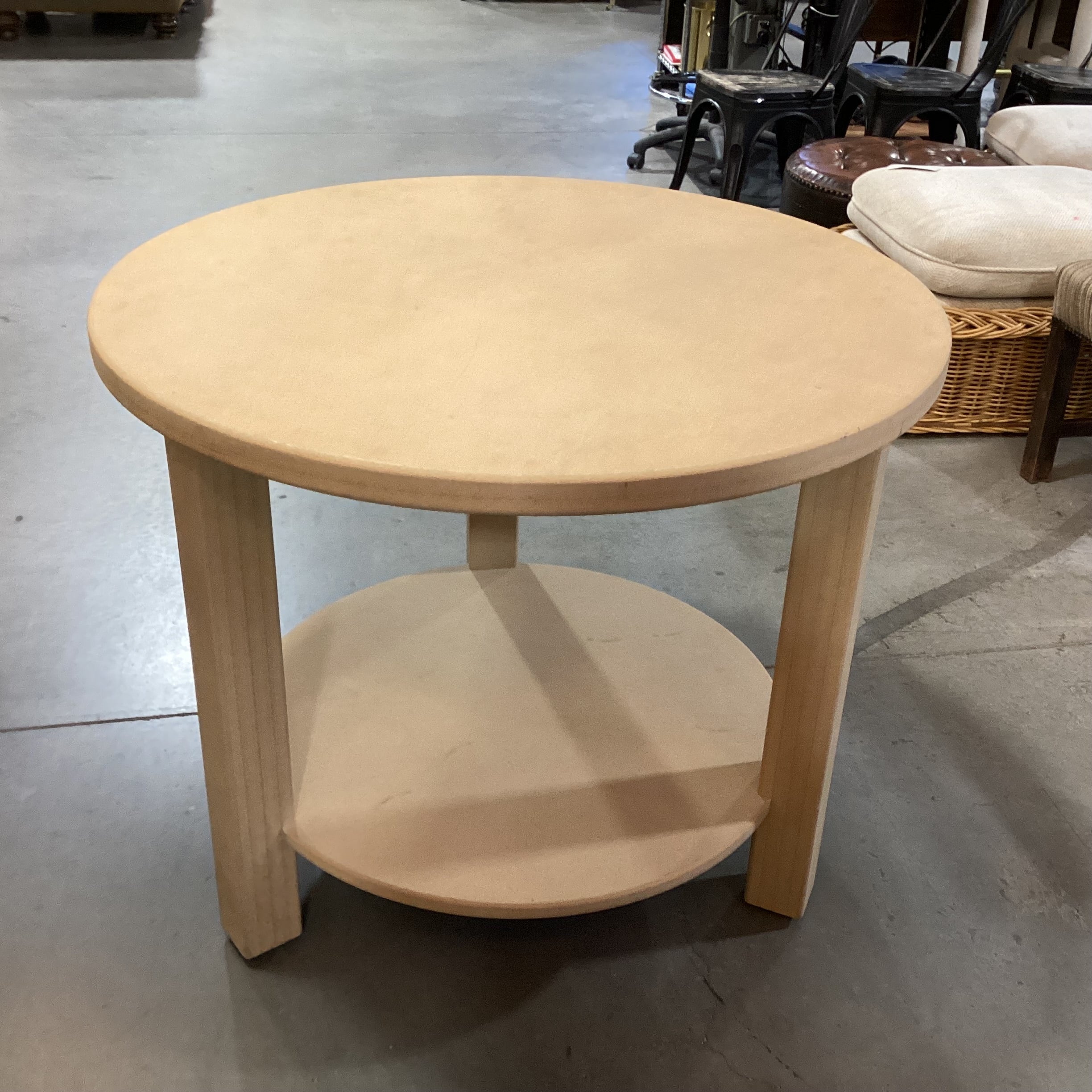 Round 2 Tiered Composite Wood Accent Table 36" Diameter x 30"