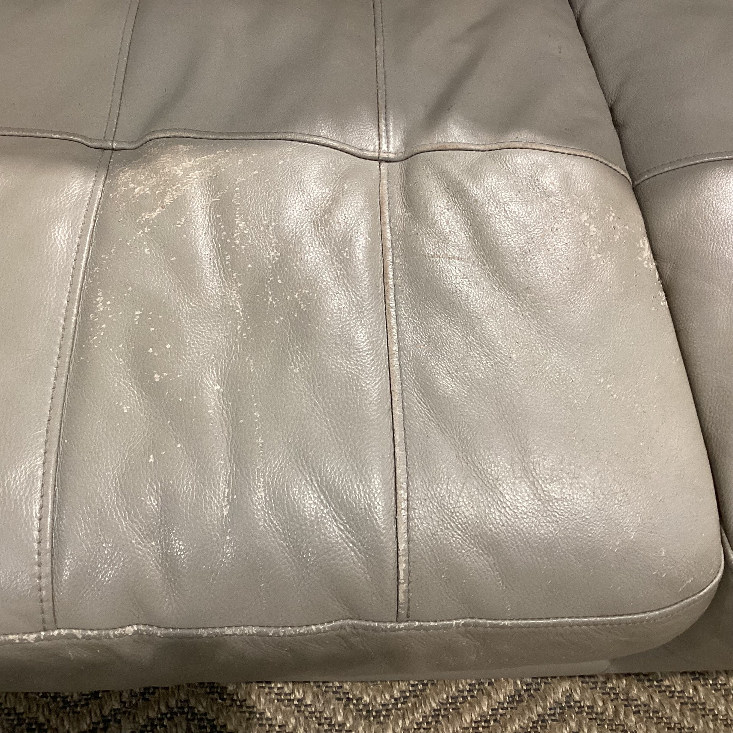 Grey Faux Sofa 84"x 38"x 36"
