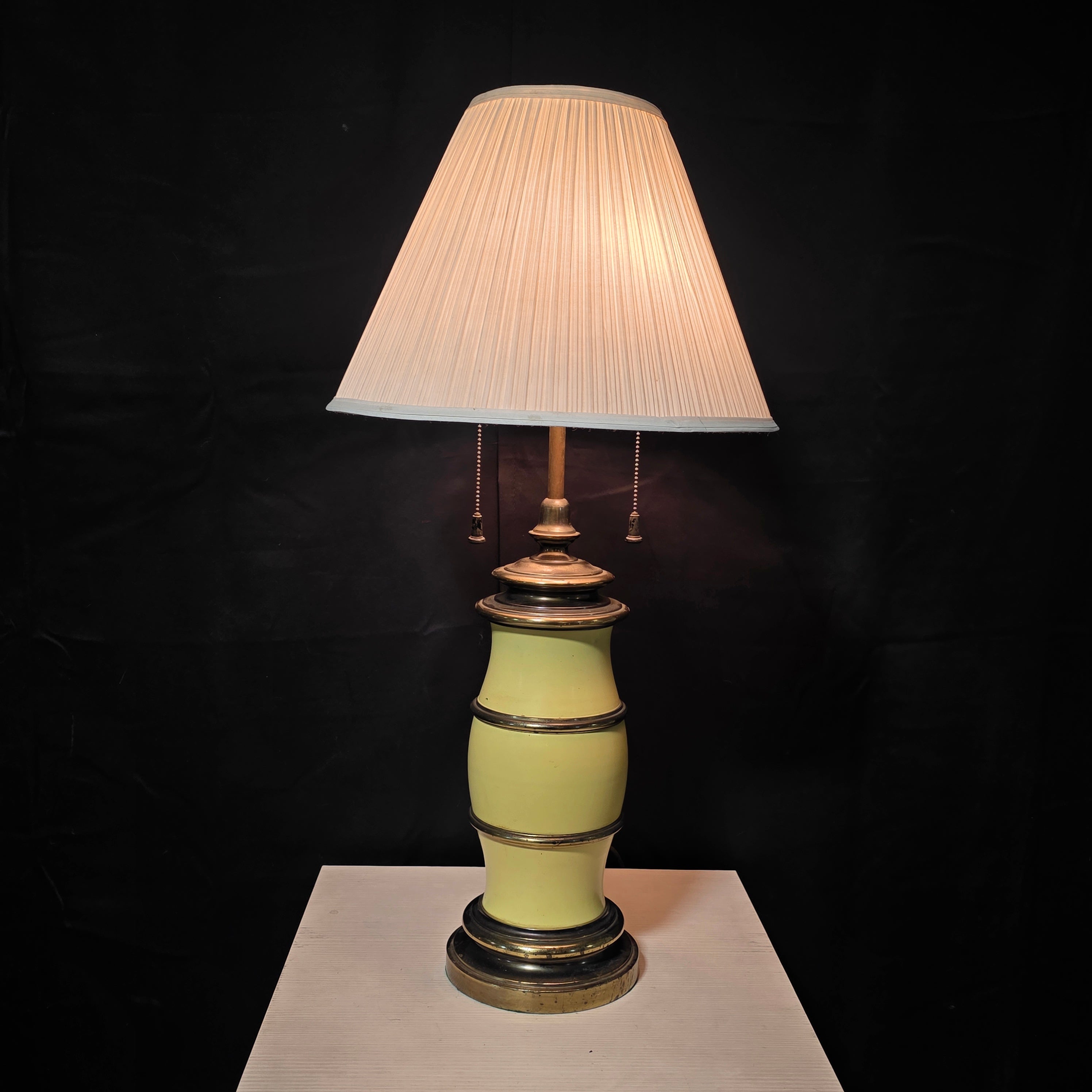 Vintage Original Stiffel Table Lamp Solid Brass 16.5"Dx34"