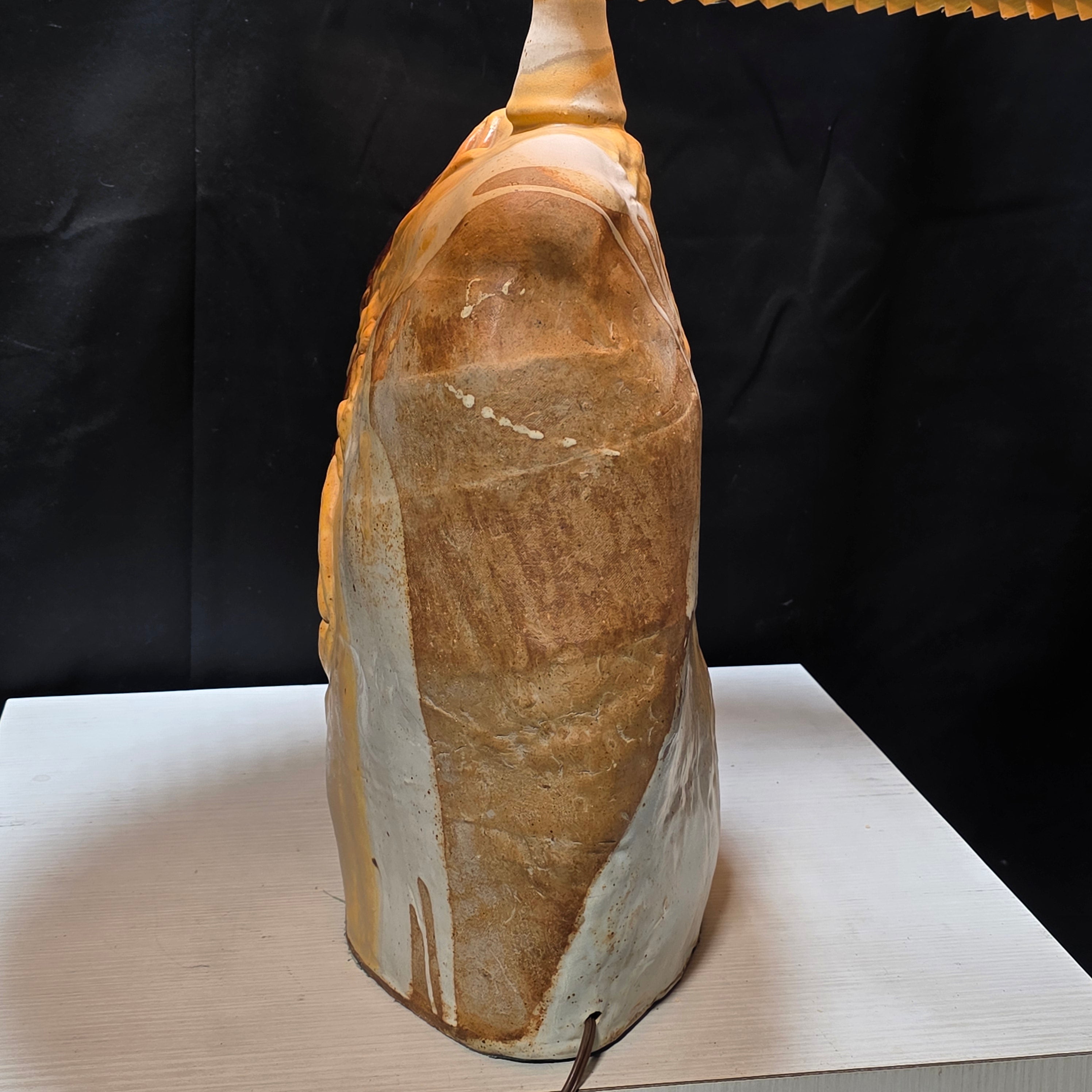 Unique Abstract Pottery Table Lamp 22" D x 28"