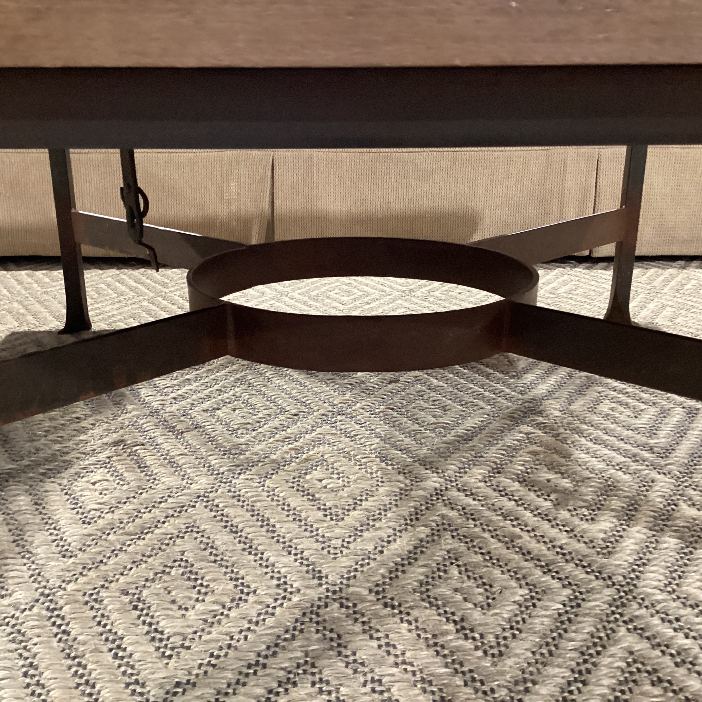 Iron & Reclaimed Wood Door with Iron Latch Coffee Table 40"x 40"x 18"
