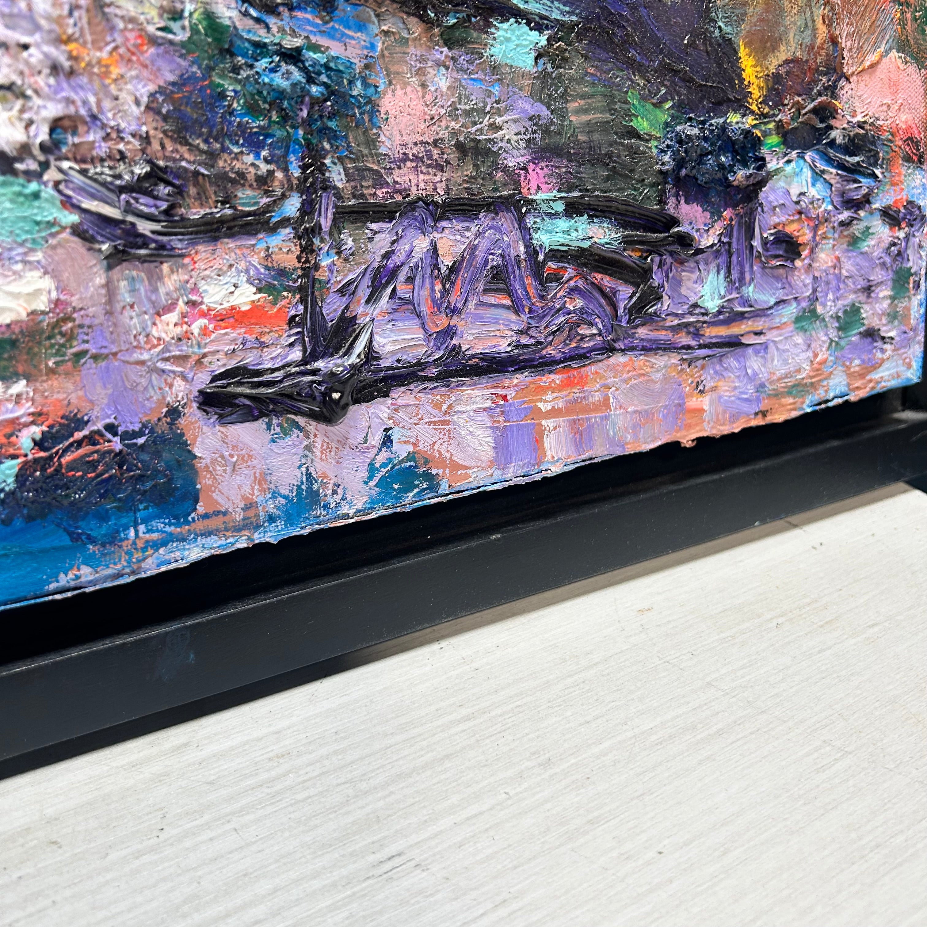Highly Textured & Abstract Vibrant Oil On Canvas 24.5"x 30.5"
