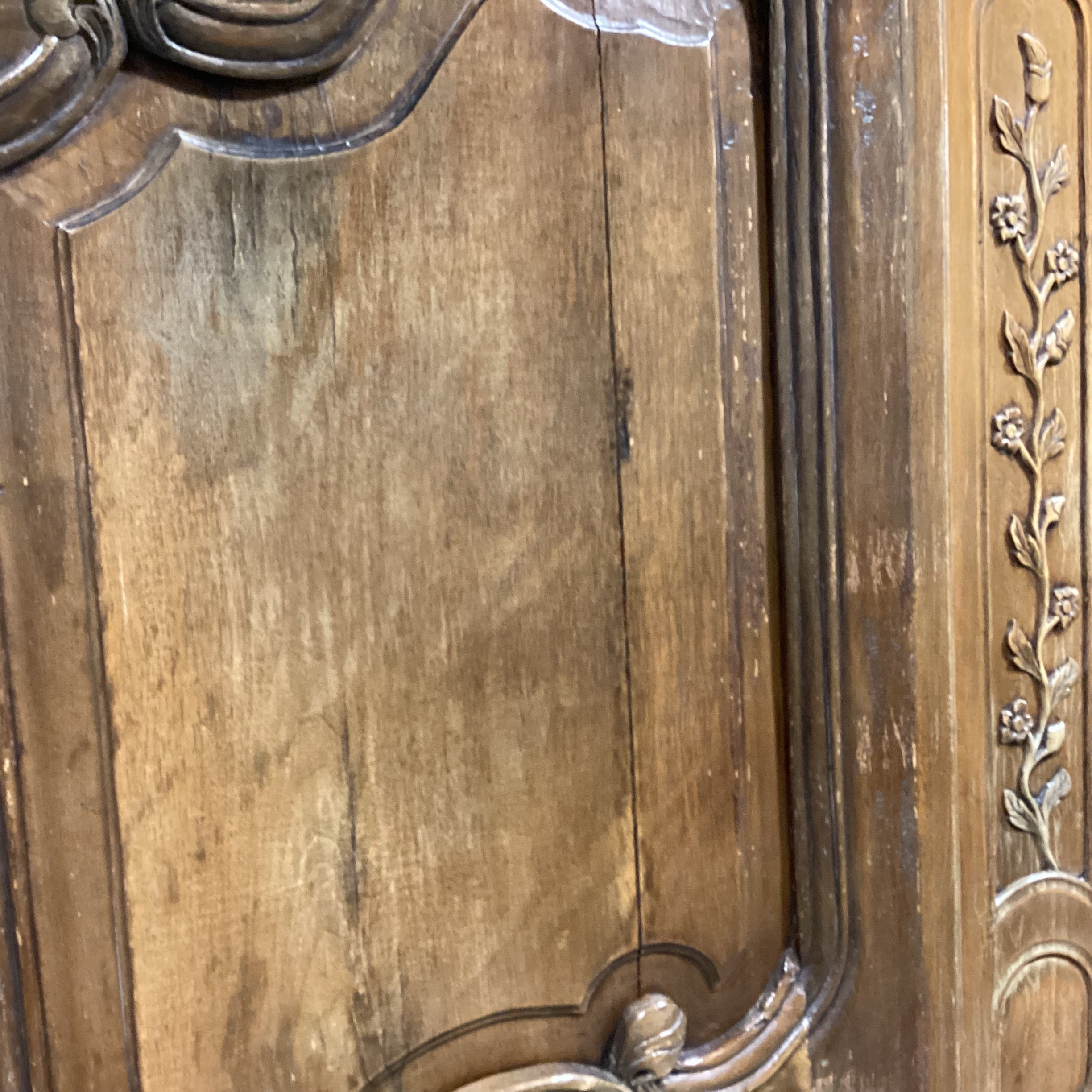Ornate Carved Bird Floral 2 Door 6 Drawer Armoire 71"x 29"x 88"