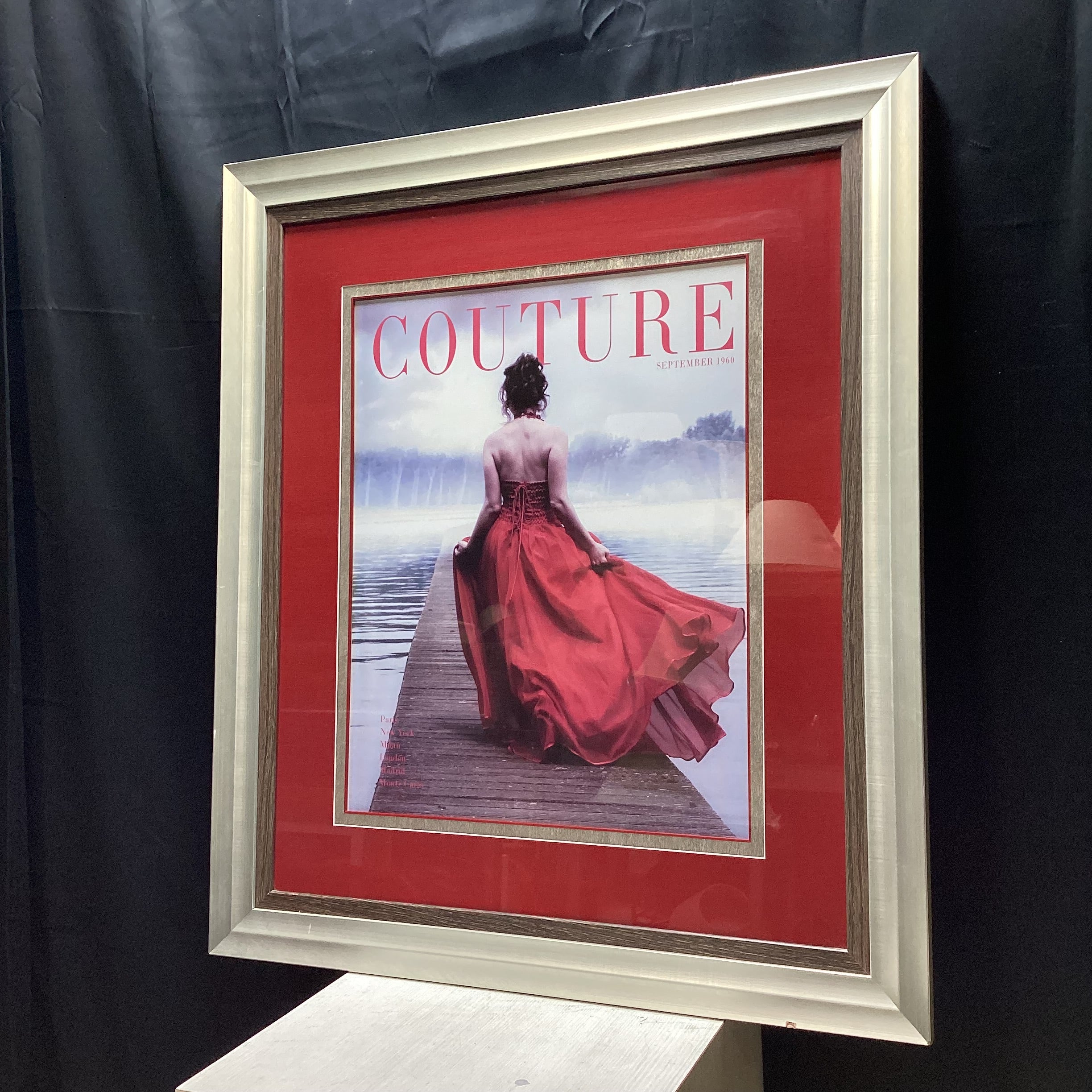 Couture September 1960 Framed Magazine Cover Art Print 38" x 44"