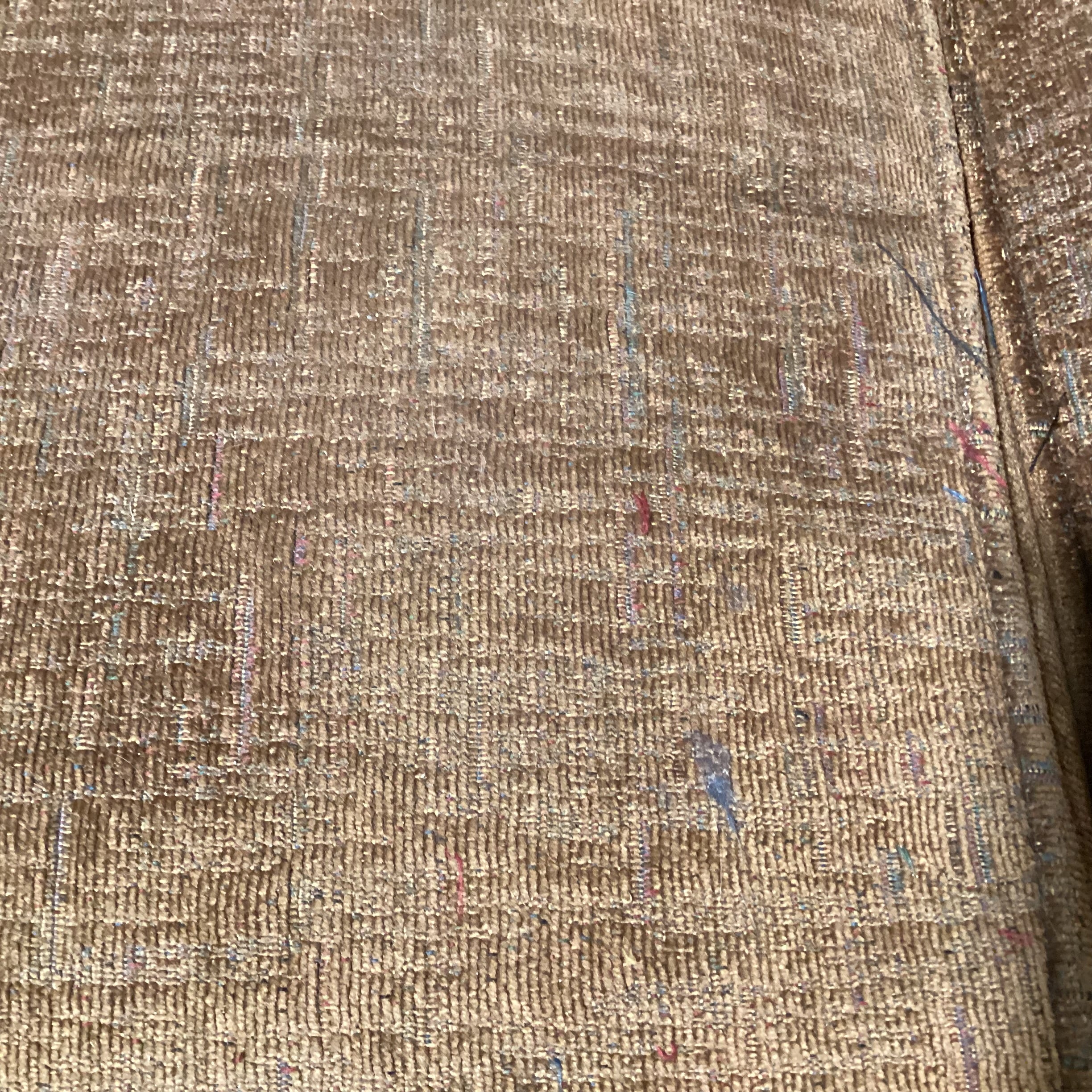 Corinthian Furniture Golden Brown & Carved Wood Sofa 74"x 39"x 39"