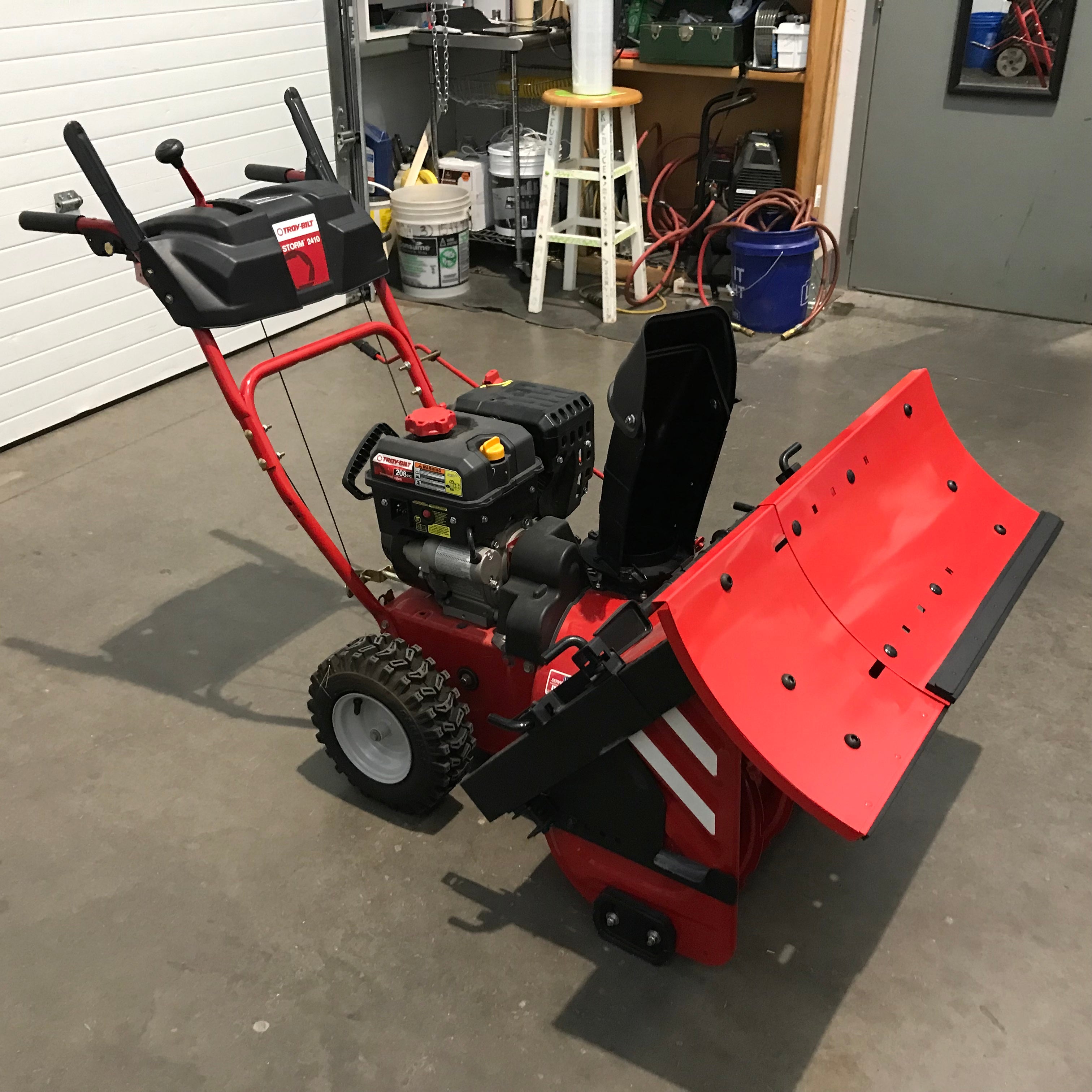 Troy-Bilt Storm 2410 With Snow Plow Like New Snow Blower