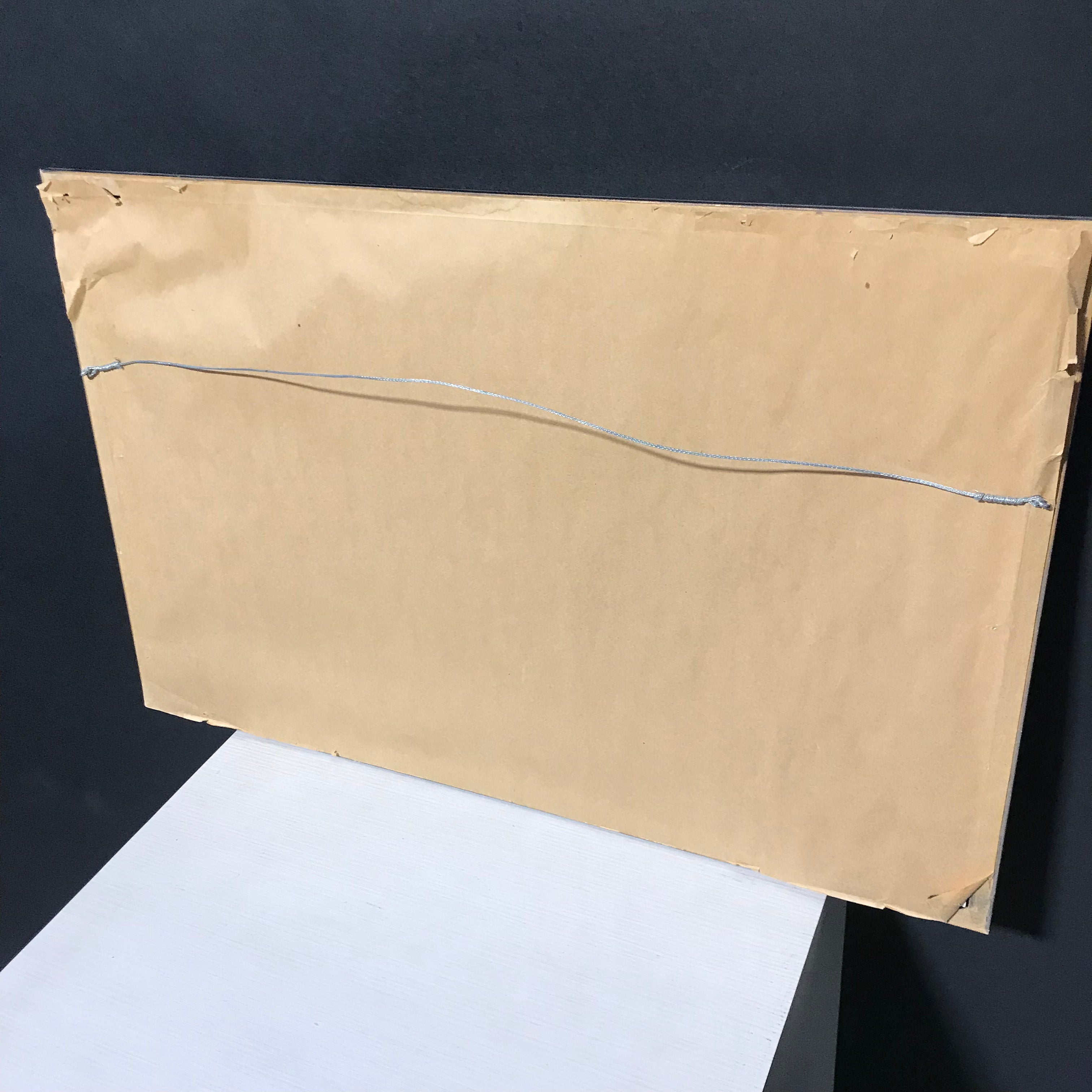 Jon Van Zyle 'Alaska Ethos' Black Wolf and Moon Signed and Framed Print Wall Decor 28" x 18"