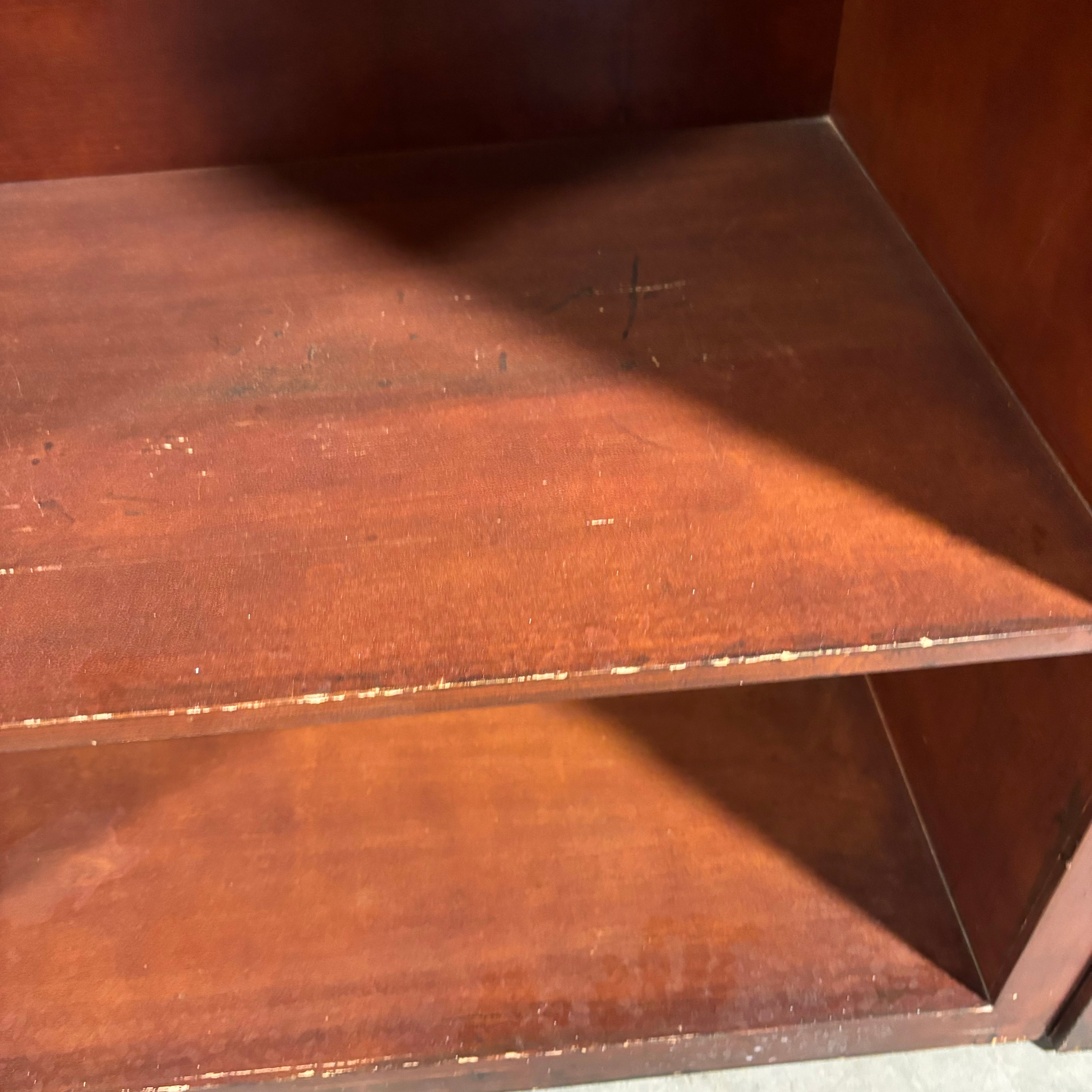 Reddish Brown Finish Solid Wood with Wardrobe Shelves 36"x 22"x 76"