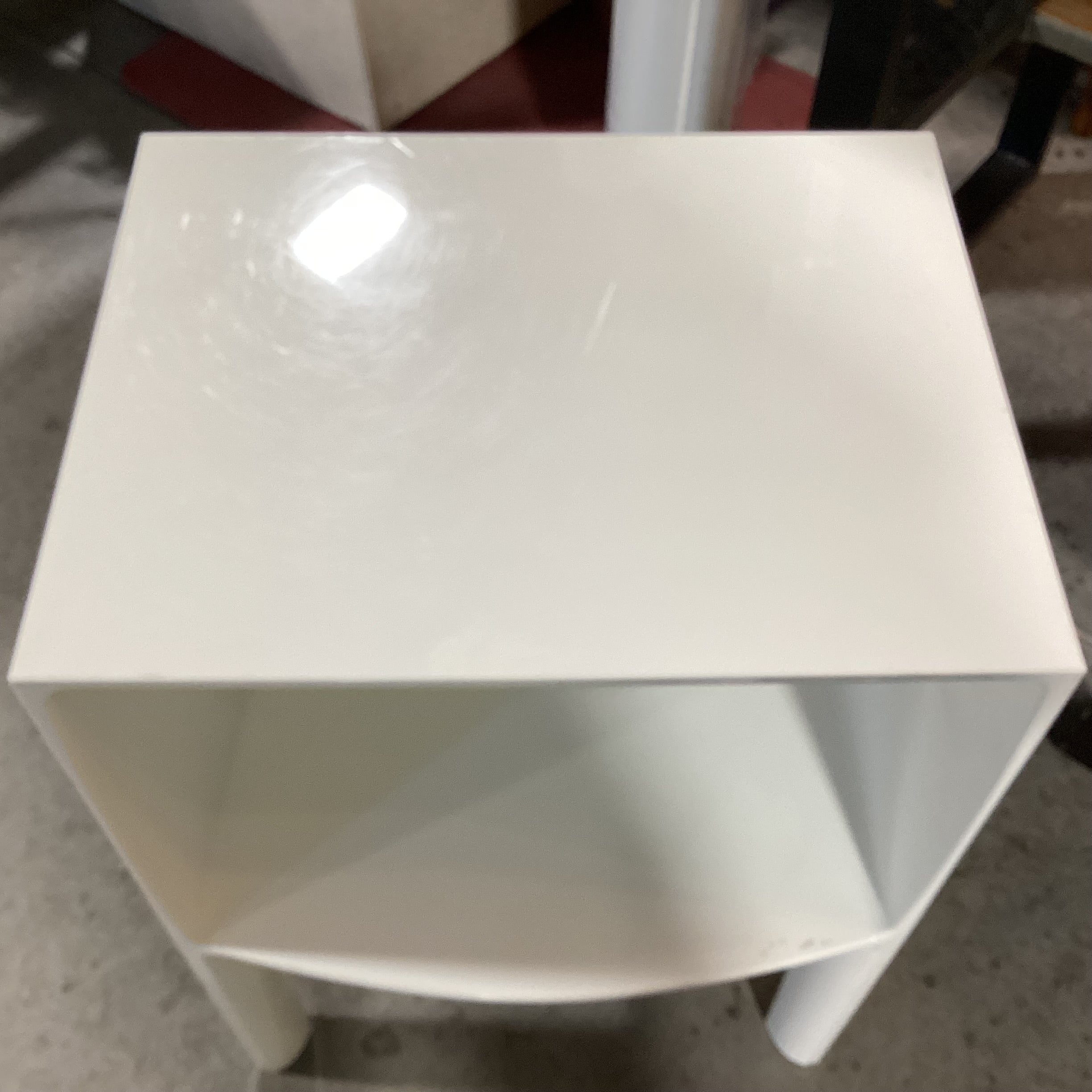 Karteil Italian Ghost Buster White Molded End Table 16"x 12.5"x 22.5"