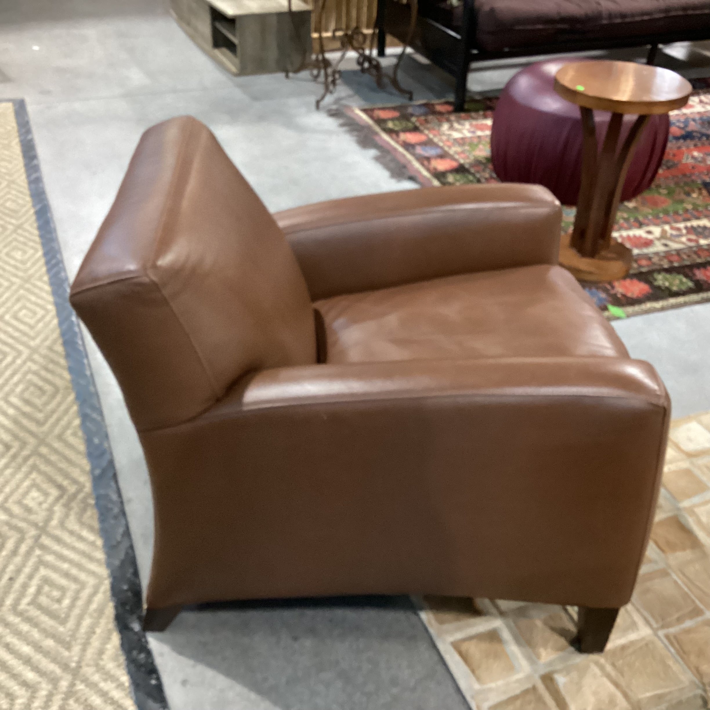 Room & Board Brown Leather Club Chair 31"x 33"x 30"