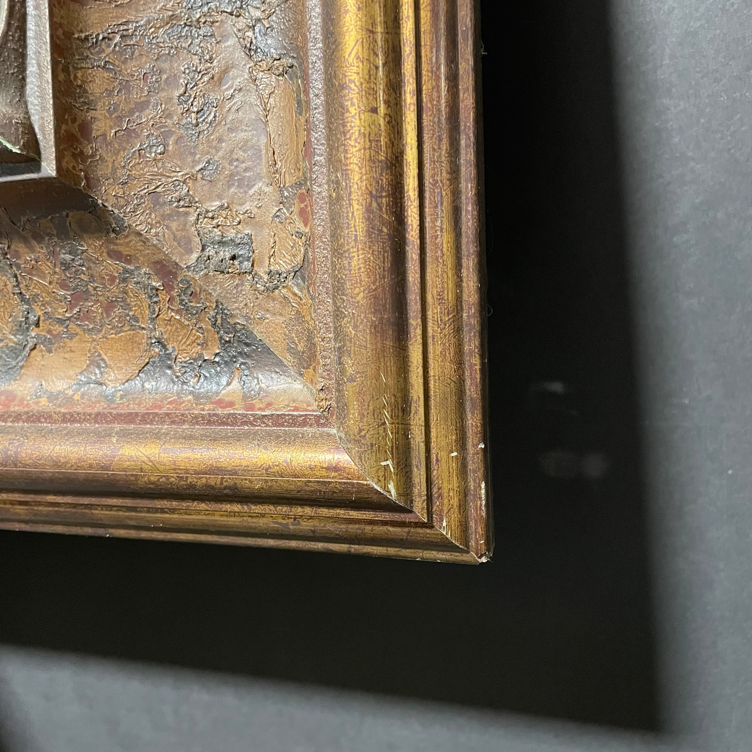 John Douglas "Eden XII" Giclee Print In Ornate Matting And Frame 34" x 34"