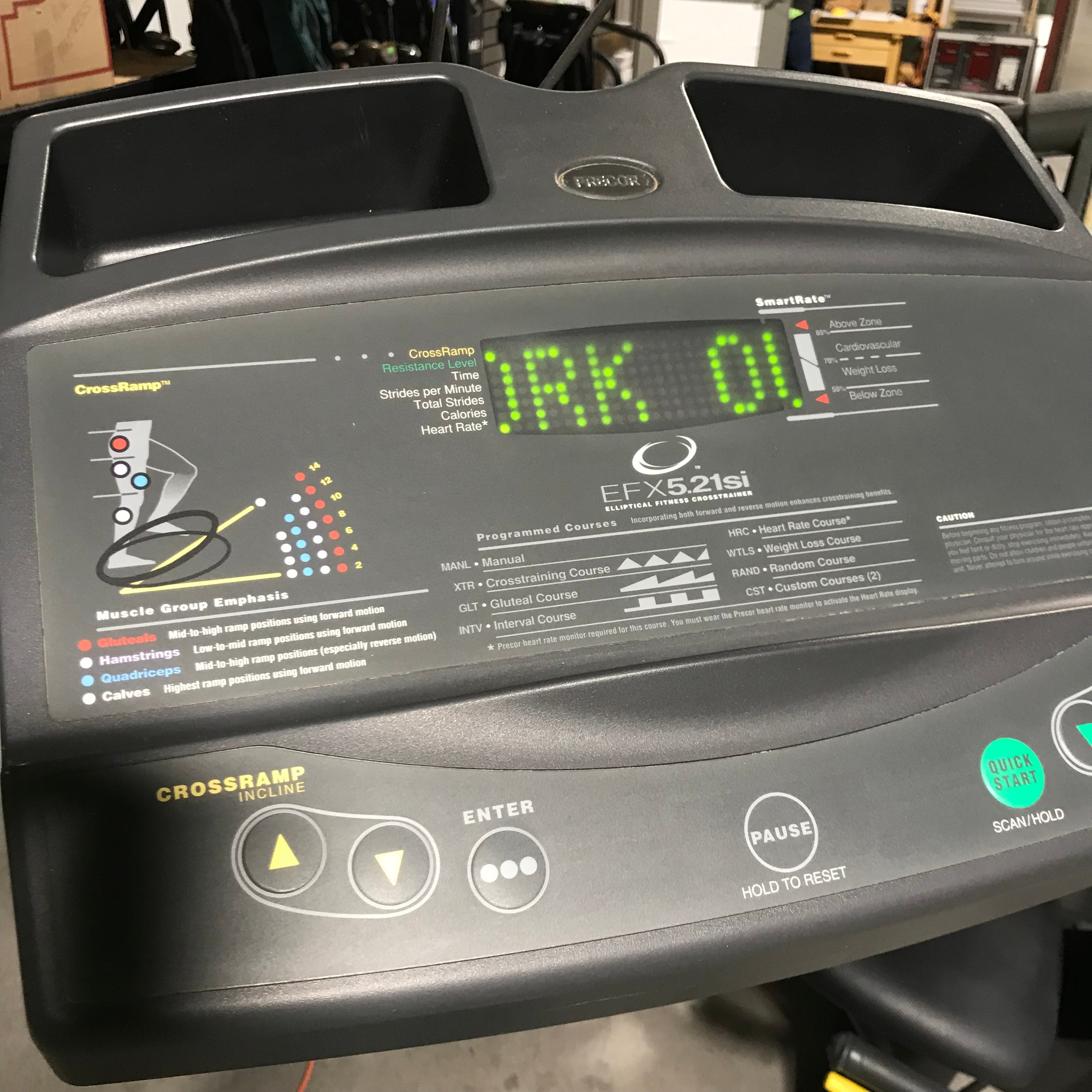 76"x 30"x 63" Precor EFX5.21si Elliptical