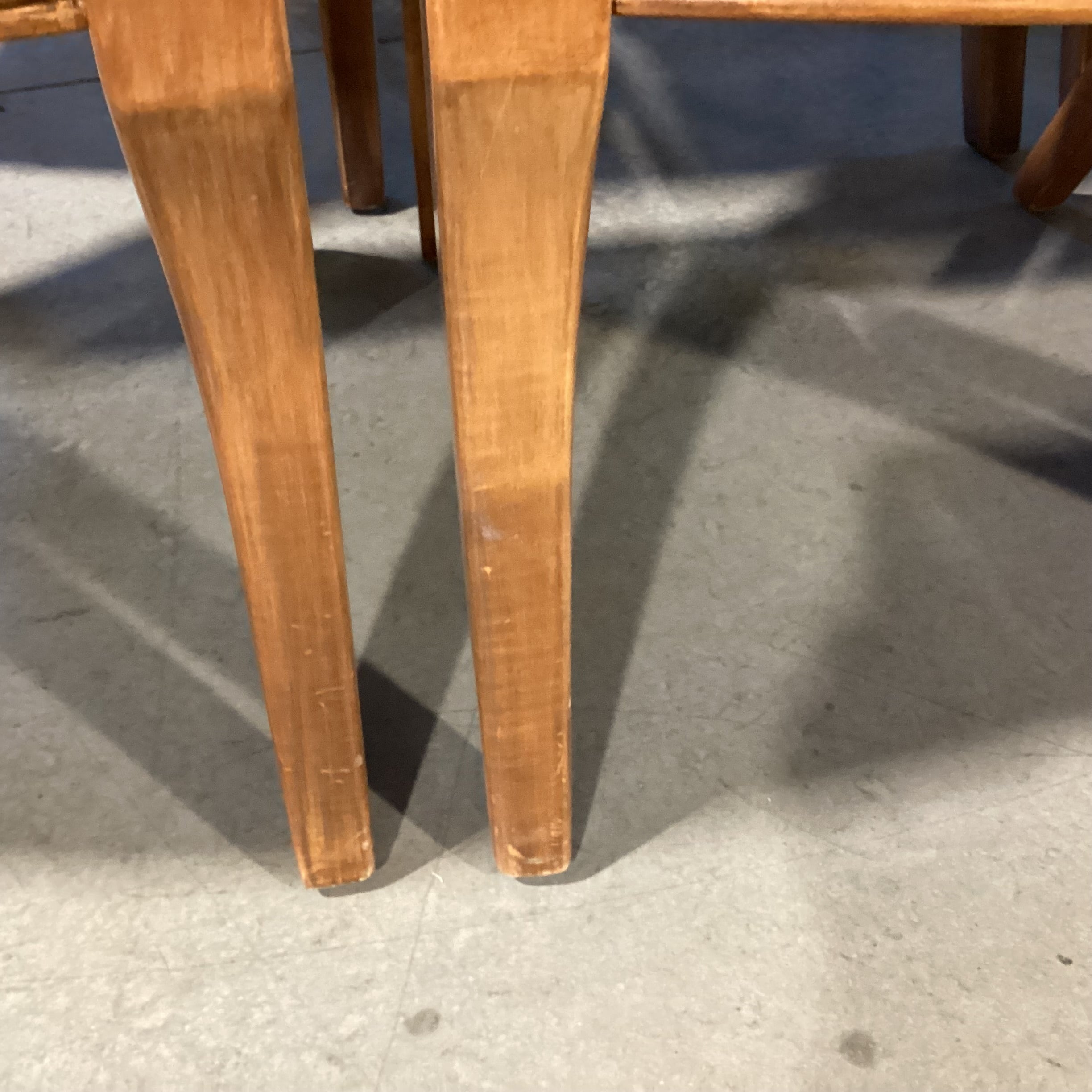 SET of 6 Carved Finished Wood Taupe Brown & Gold Art Deco Floral Dining Chairs 22"x 27"x 39"