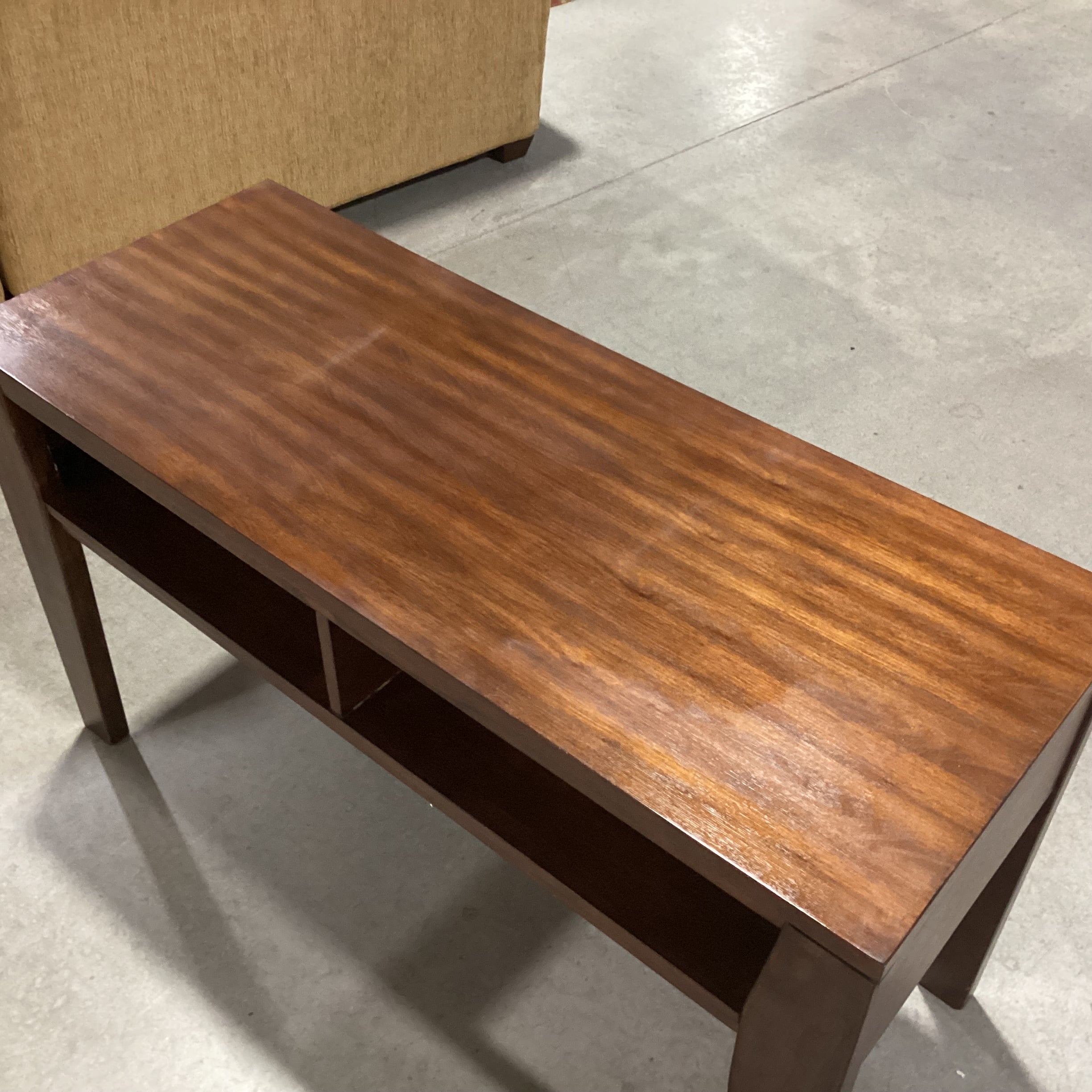 Dark Finish Wood with Open Cubbies Console Sofa Table 48"x 19"x 28"