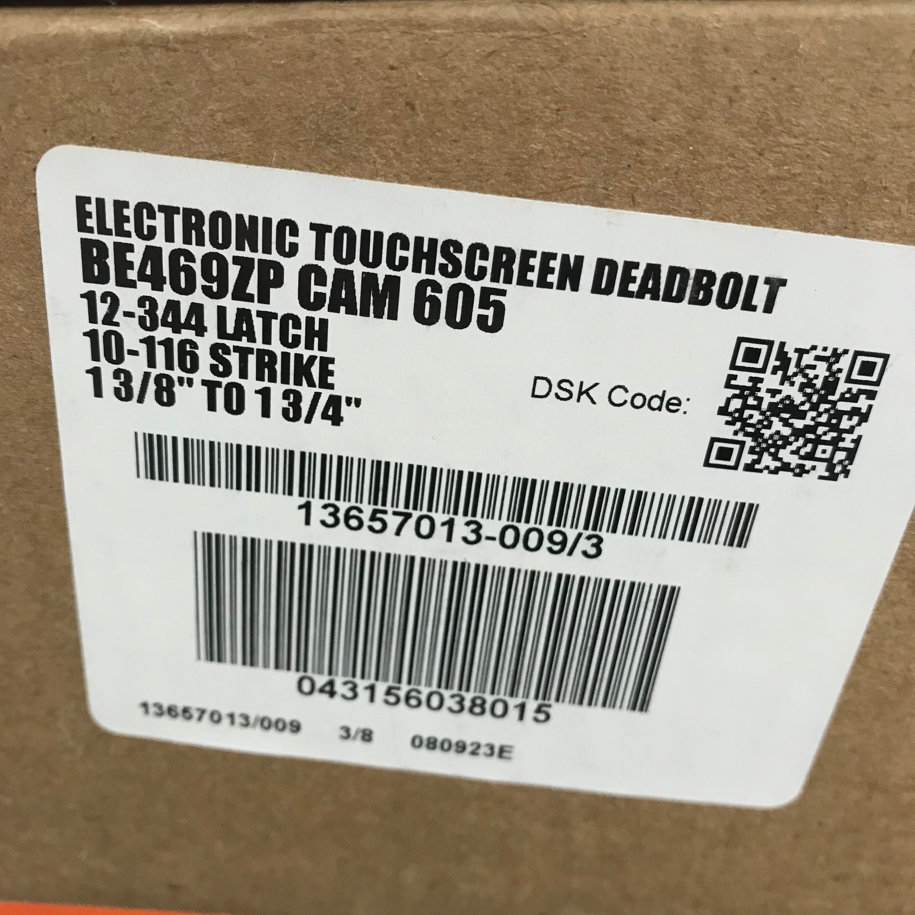 SCHLAGE Electronic Touchscreen BE469zp CAM 605