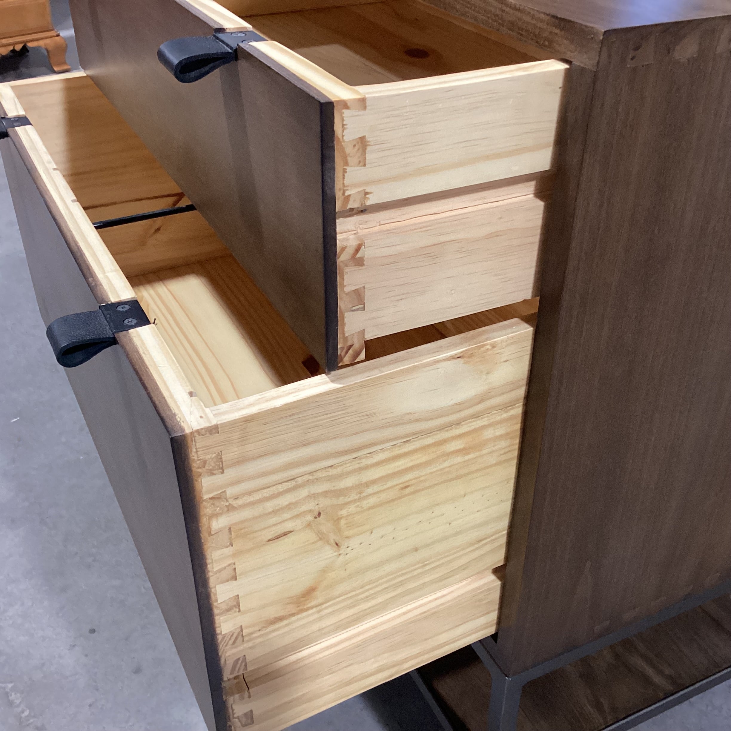 Trey Modular Wood with Metal & Leather Pulls Filing Cabinet 30"x 22"x 31"