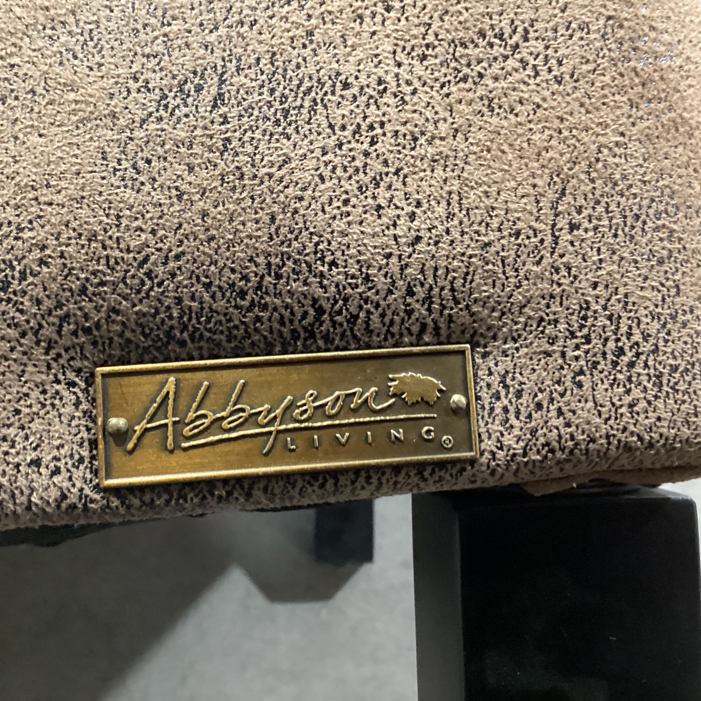 Abbyson Living Brown Textured Micro Suede Nailhead Chair 29"x 31"x 32"