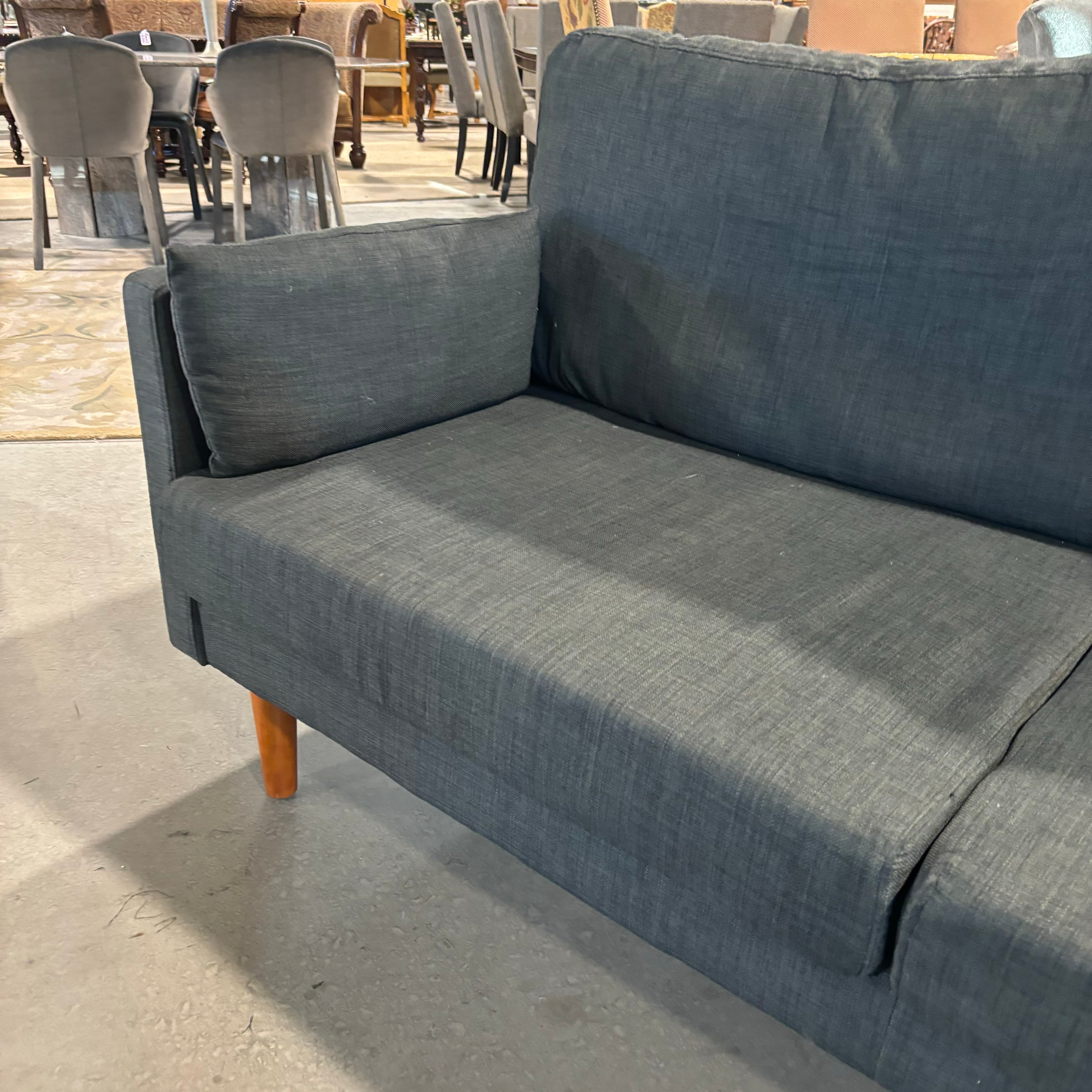 Charcoal Grey Woven Sofa 74"x 31"x 30"