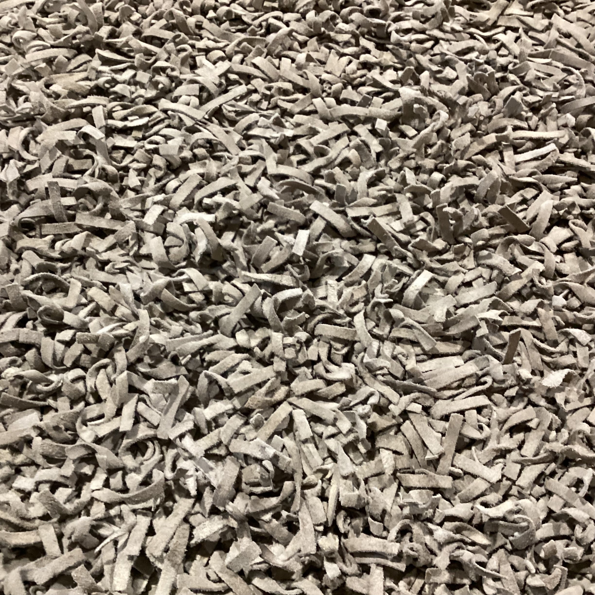 Grey Leather Shag Rug 4'x 6'