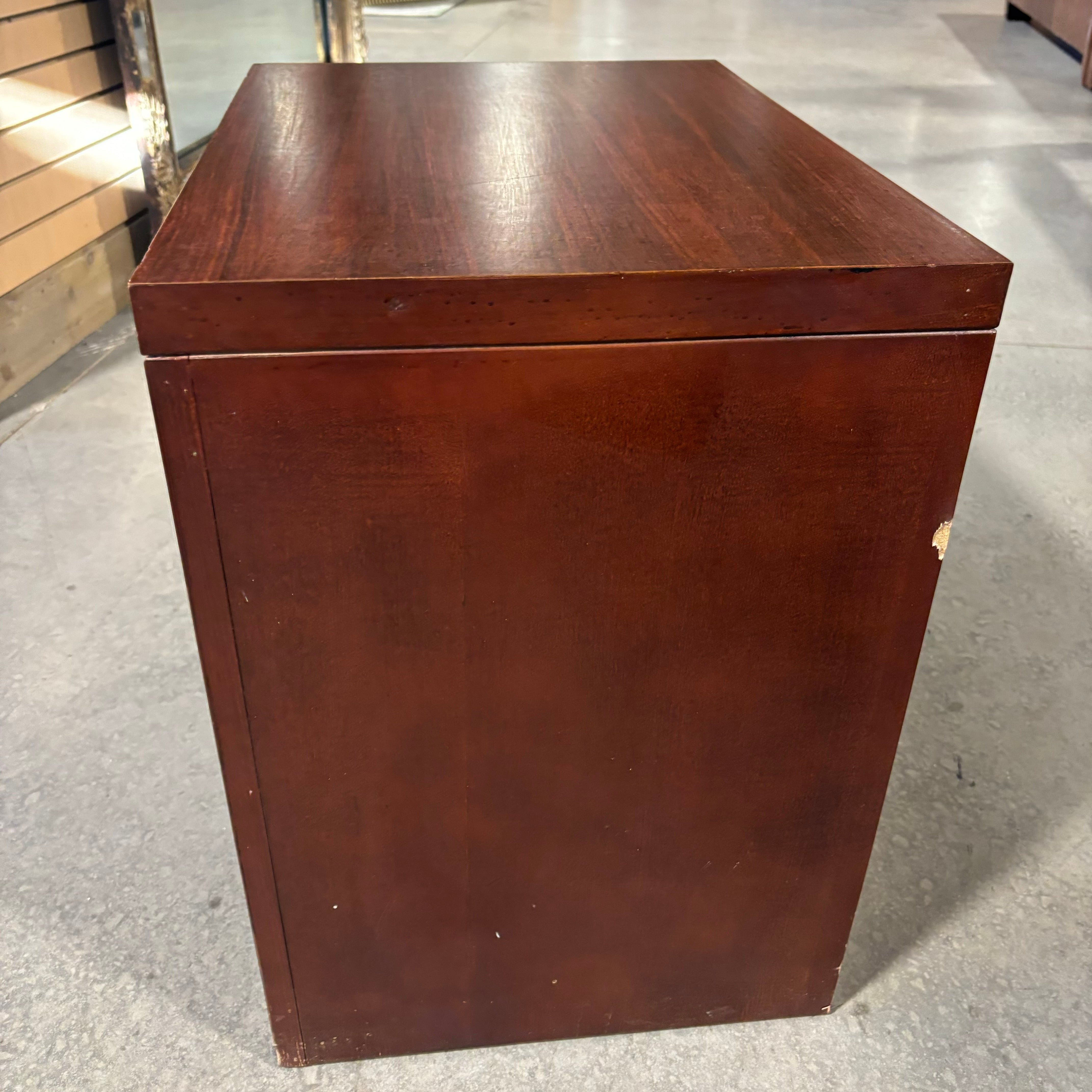 Reddish Brown Finish Solid Wood 1 Drawer with Interior Storage Nightstand 24"x 18"x 24"