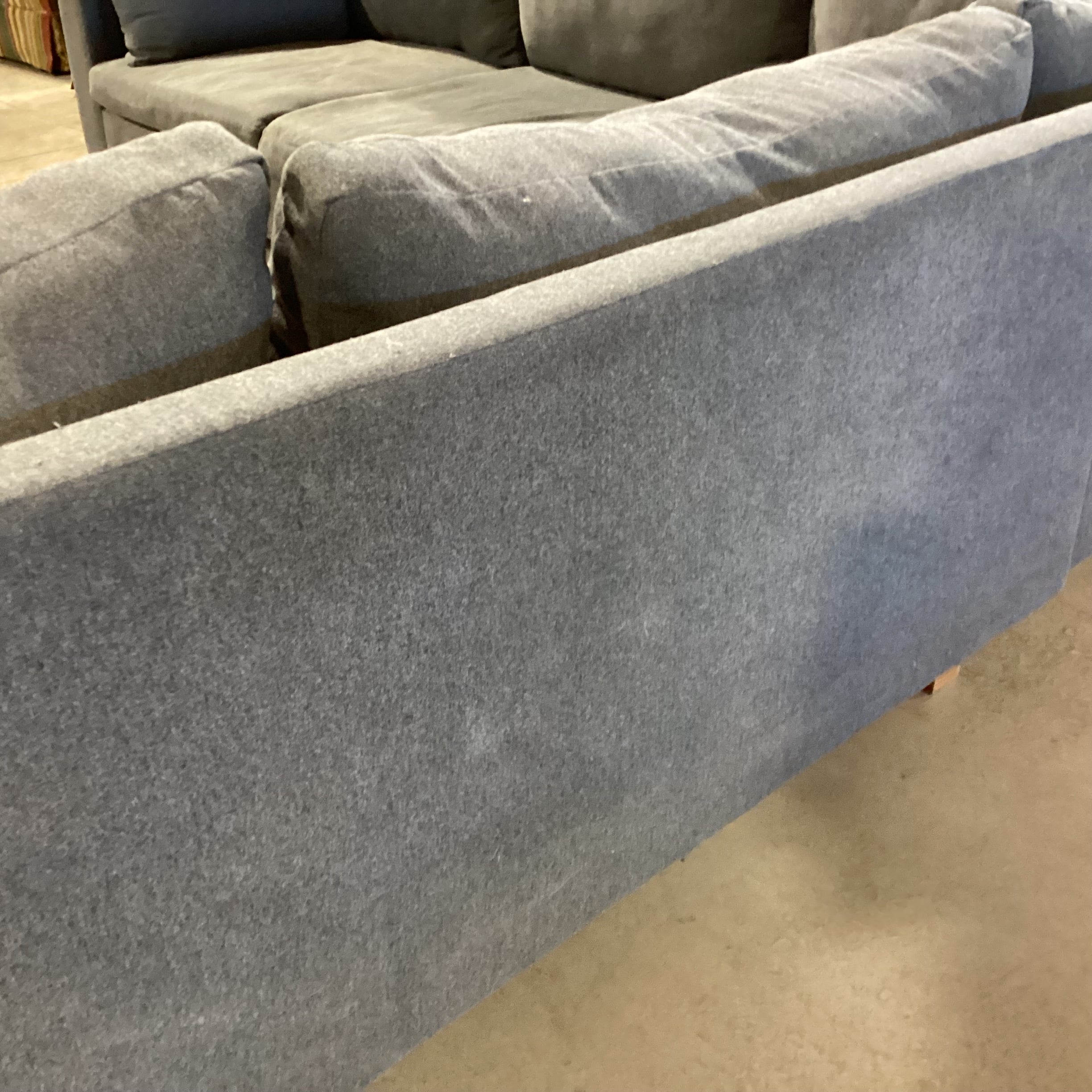 West Elm Harmony Dark Grey 3 Piece Sectional 110"x 120"x 42"x 28.5"