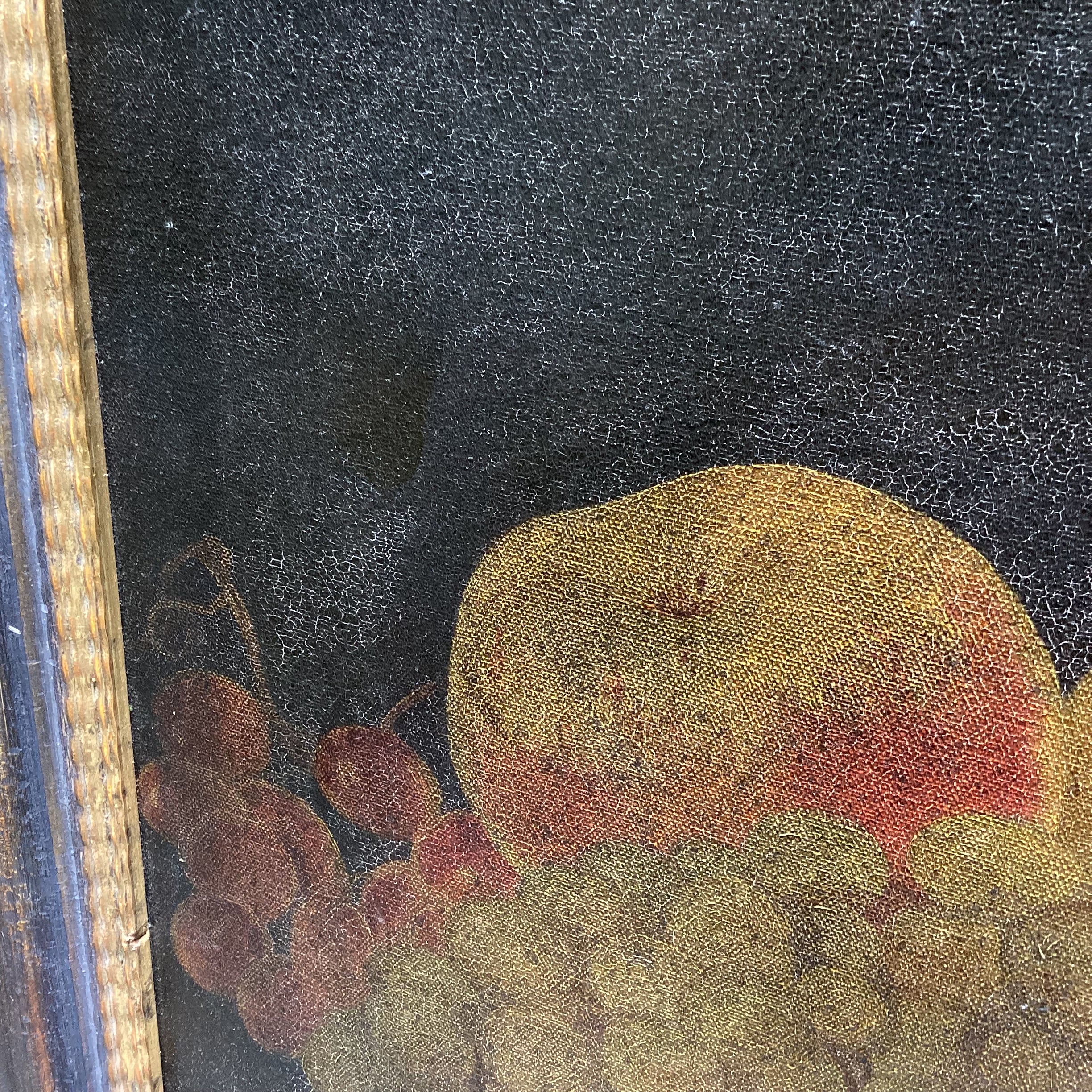 John Myers Signed Original Monkey & Fruitbowl Still Life Oil Painting 40.5" x 28.5"