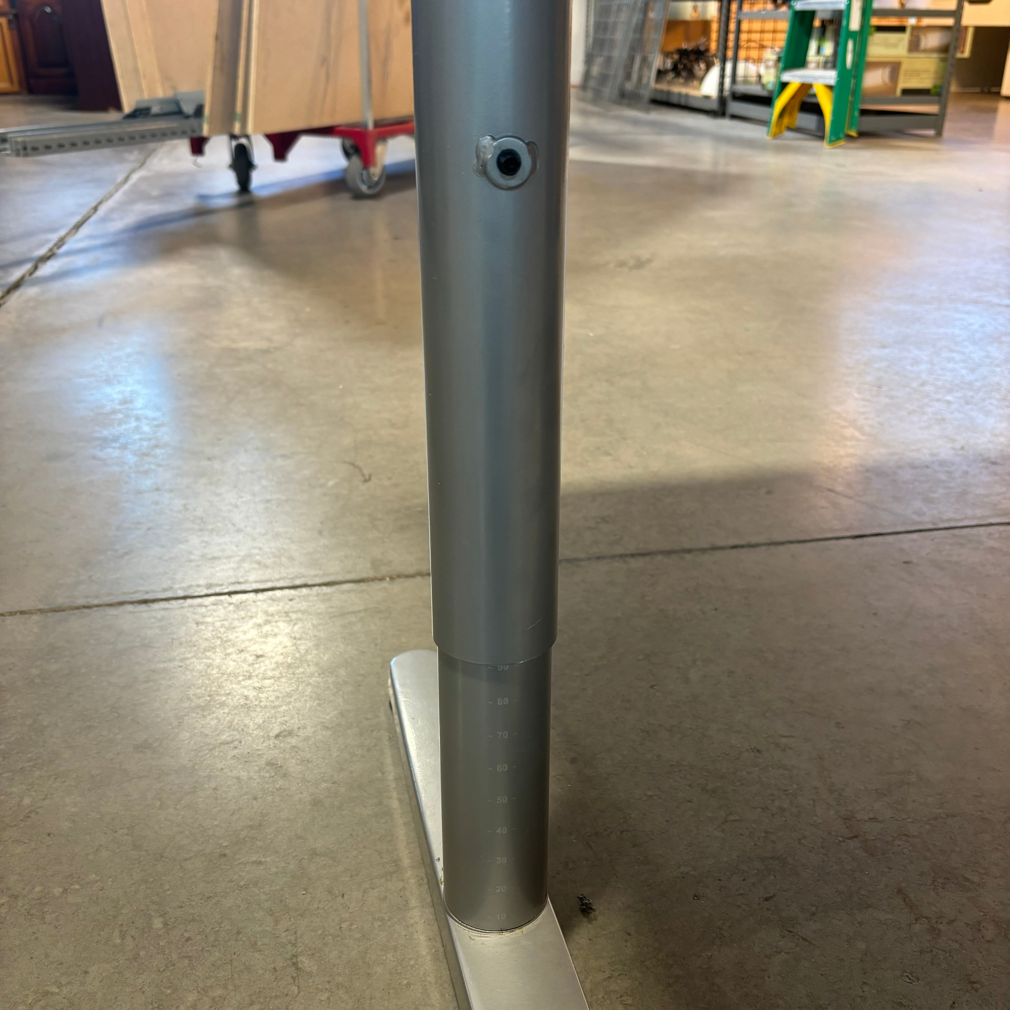 Wood Style Laminate with Metal Base Adjustable Desk 63"x 47"x 27" to 30"