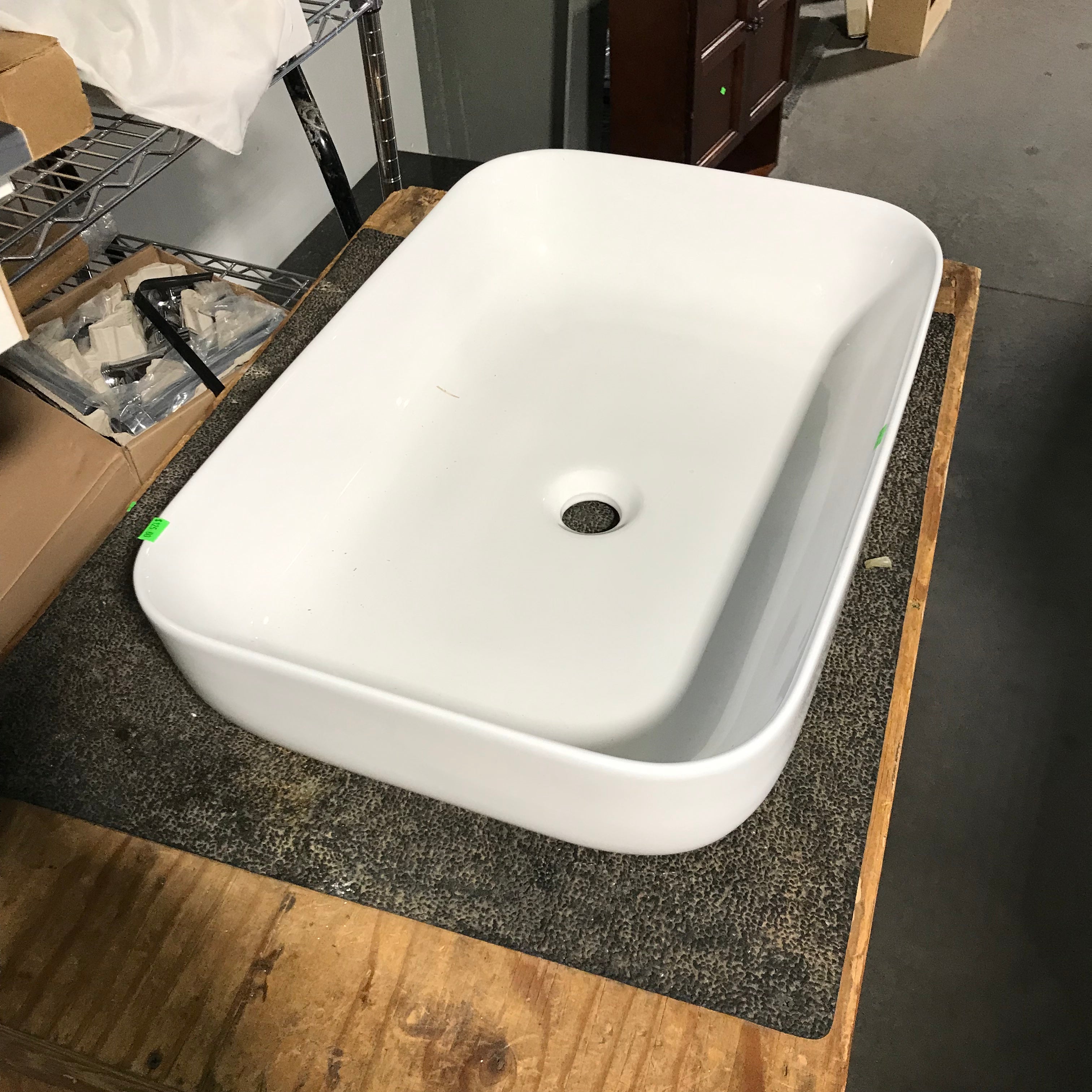 24"x 16.5"x 6" Round Cornered Rectangle Top Mount Vessel Vanity Sink