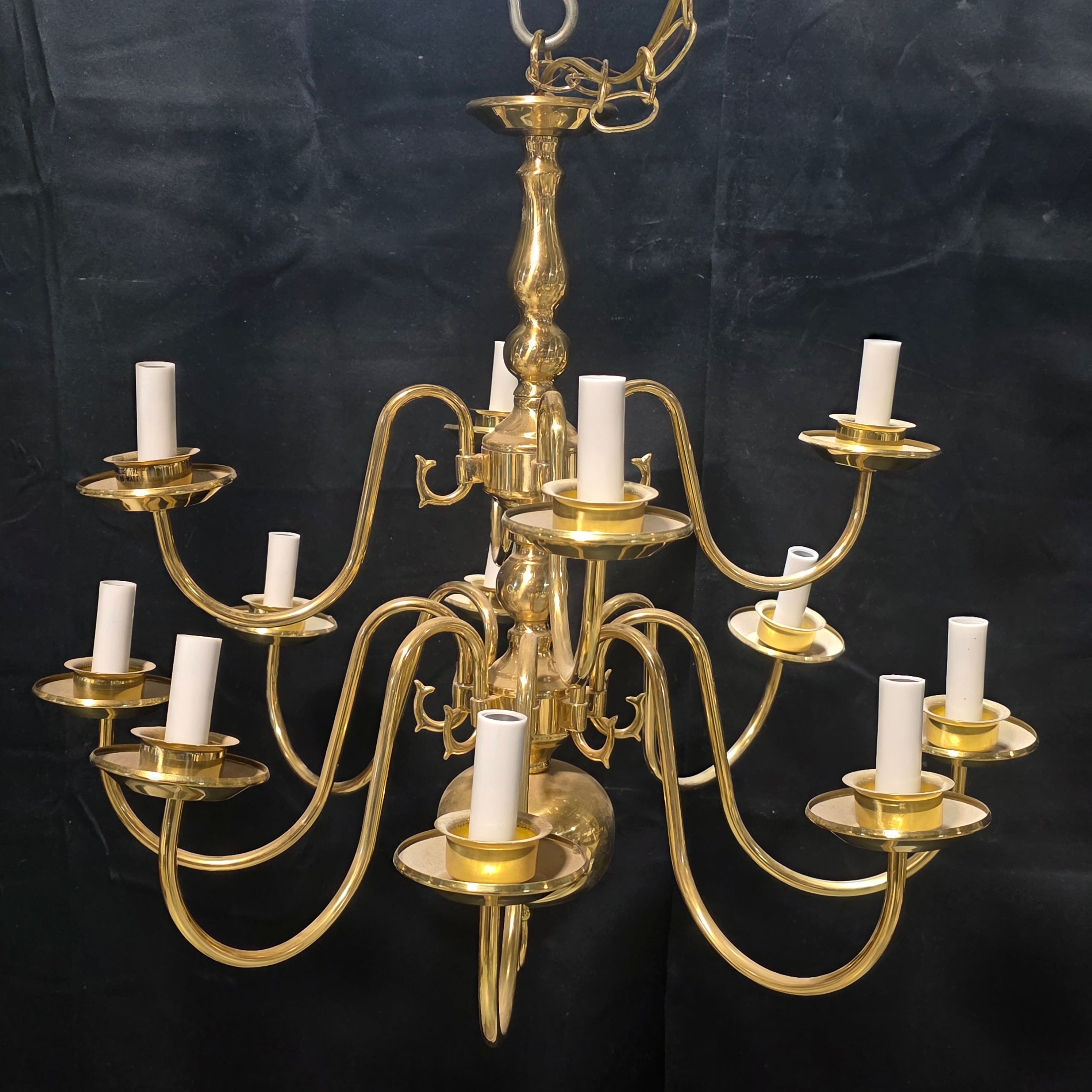 Livex Lighting Williamsburg 12 Light 2 Tier Chandelier 25"Dx23"
