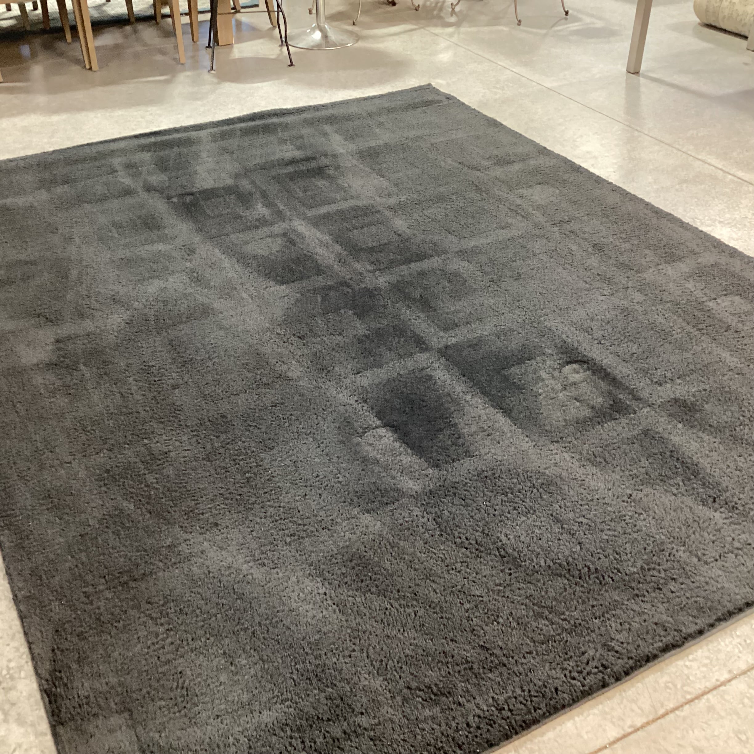 DahDoul Stone Black High Pile Rug