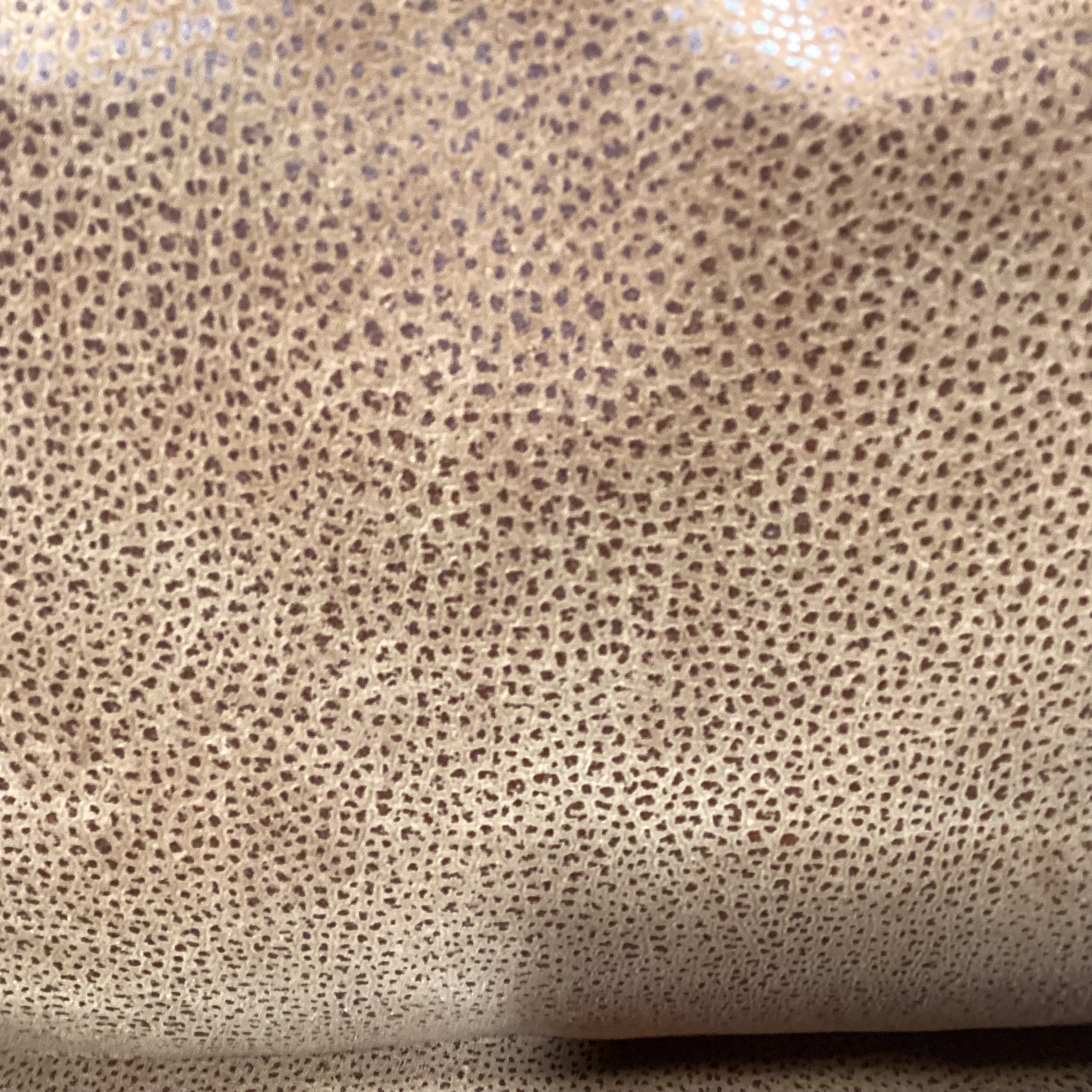 D Langston Tan Textured Leather Nailhead Down Mix Chair 40"x 38"x 30"